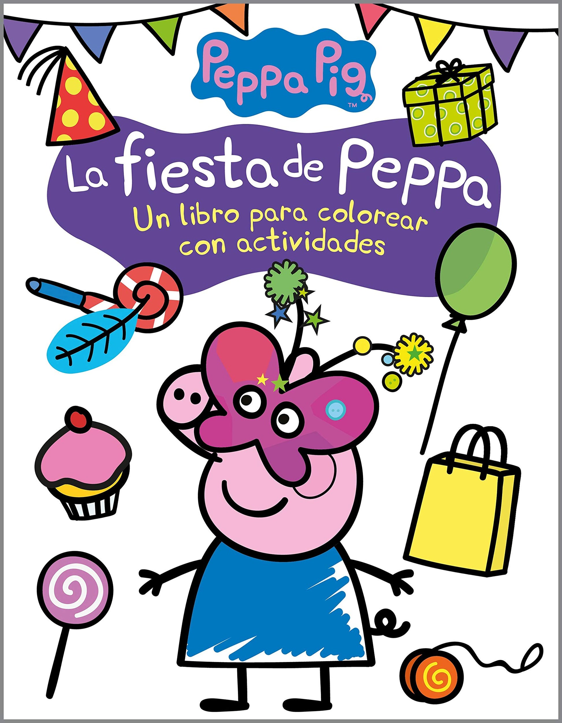 Libro: Peppa Pig. Cuaderno de actividades - La fiesta de Peppa: Un libro para colorear con actividades