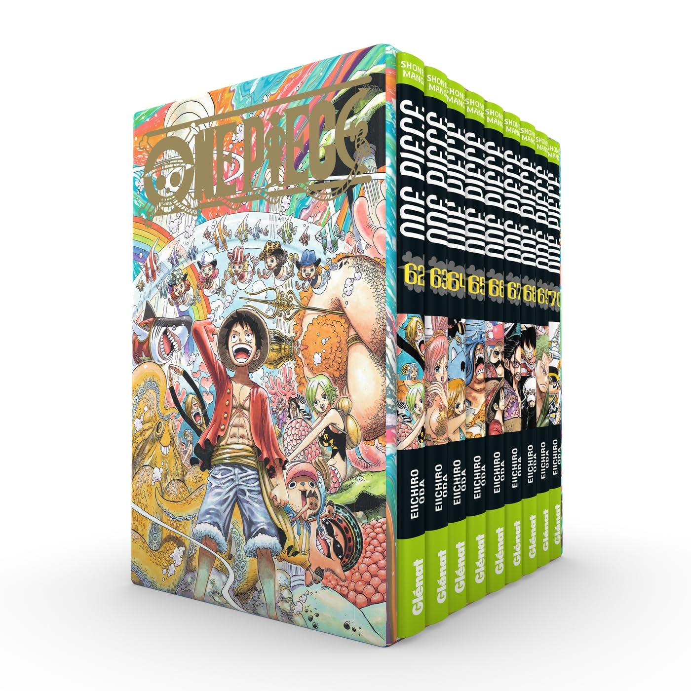 Libro: One Piece - Coffret vide Île des hommes-poissons (Tomes 62 à 70): (Tomes 62-70)