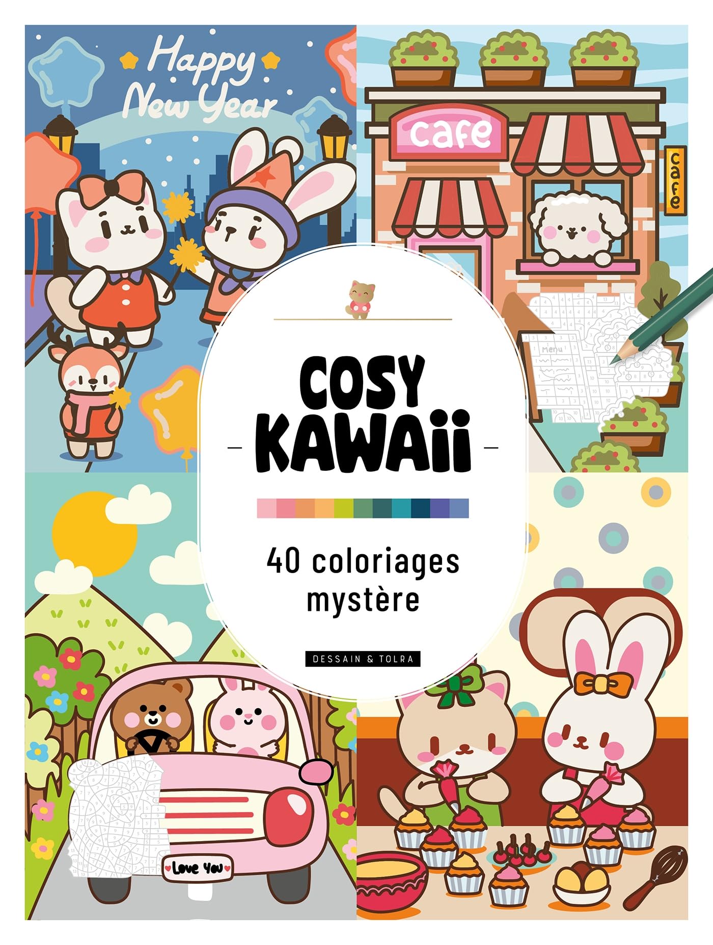 Libro: Cosy kawaii: 40 coloriages mystère