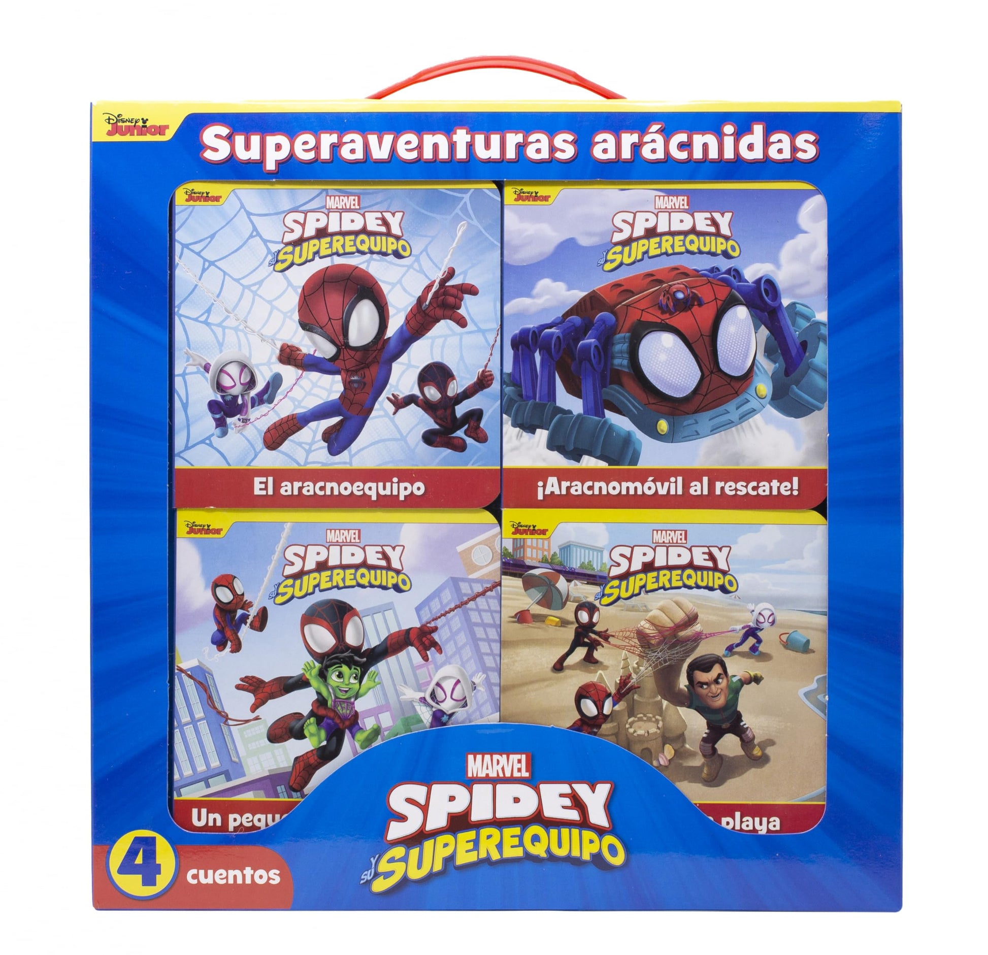 Libro: Spidey y su superequipo. Superaventuras arácnidas: Maletín con 4 cuentos