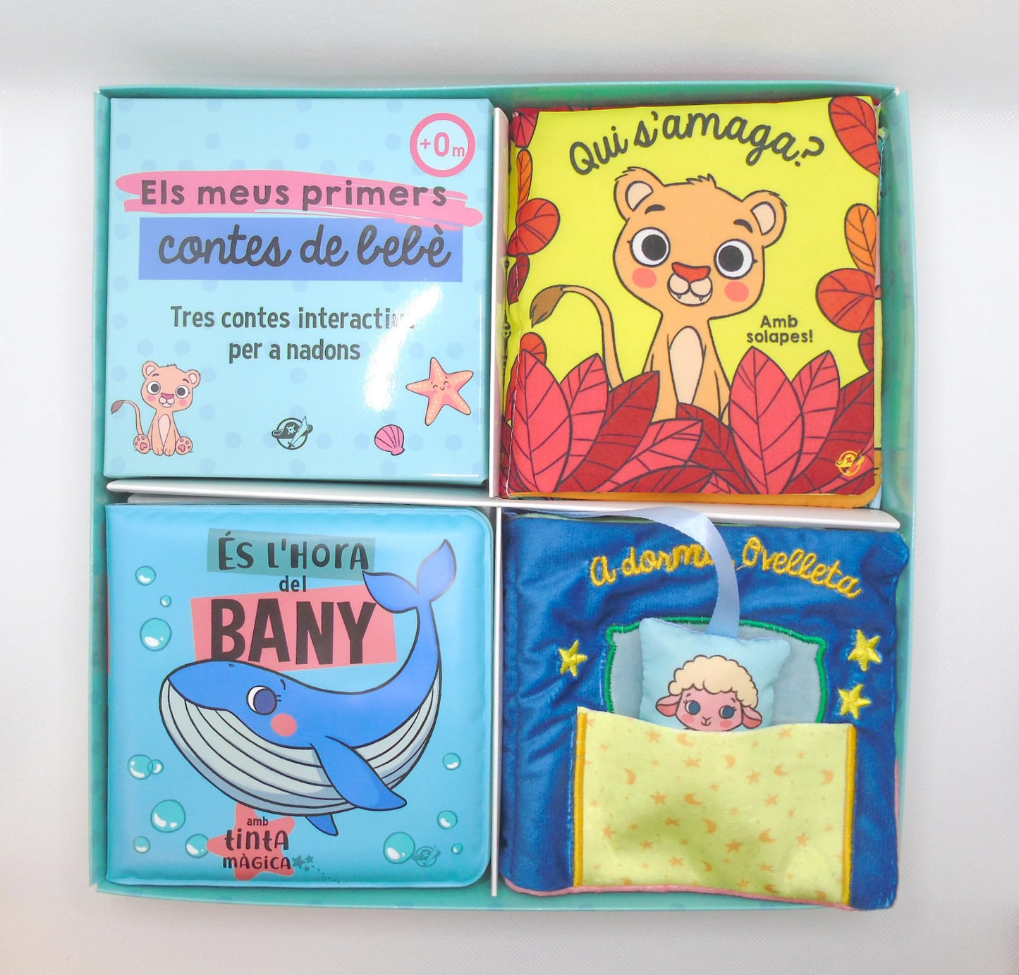 Libro: Els meus primers contes de bebè - Tres contes interactius per a nadons: Un llibre de tela amb solapes, un llibre de tela amb una joguina, i un llibre de bany amb colors màgics!: 6 (Contes per a bebès)