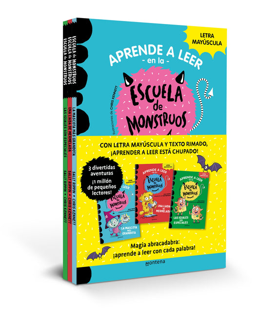Aprender a leer en la Escuela de Monstruos - Pack con los libros 1, 2 y 3: En letra MAYÚSCULA para aprender a leer (Libros para niños a partir de 5 ... (libros para niños a partir de 5 años)