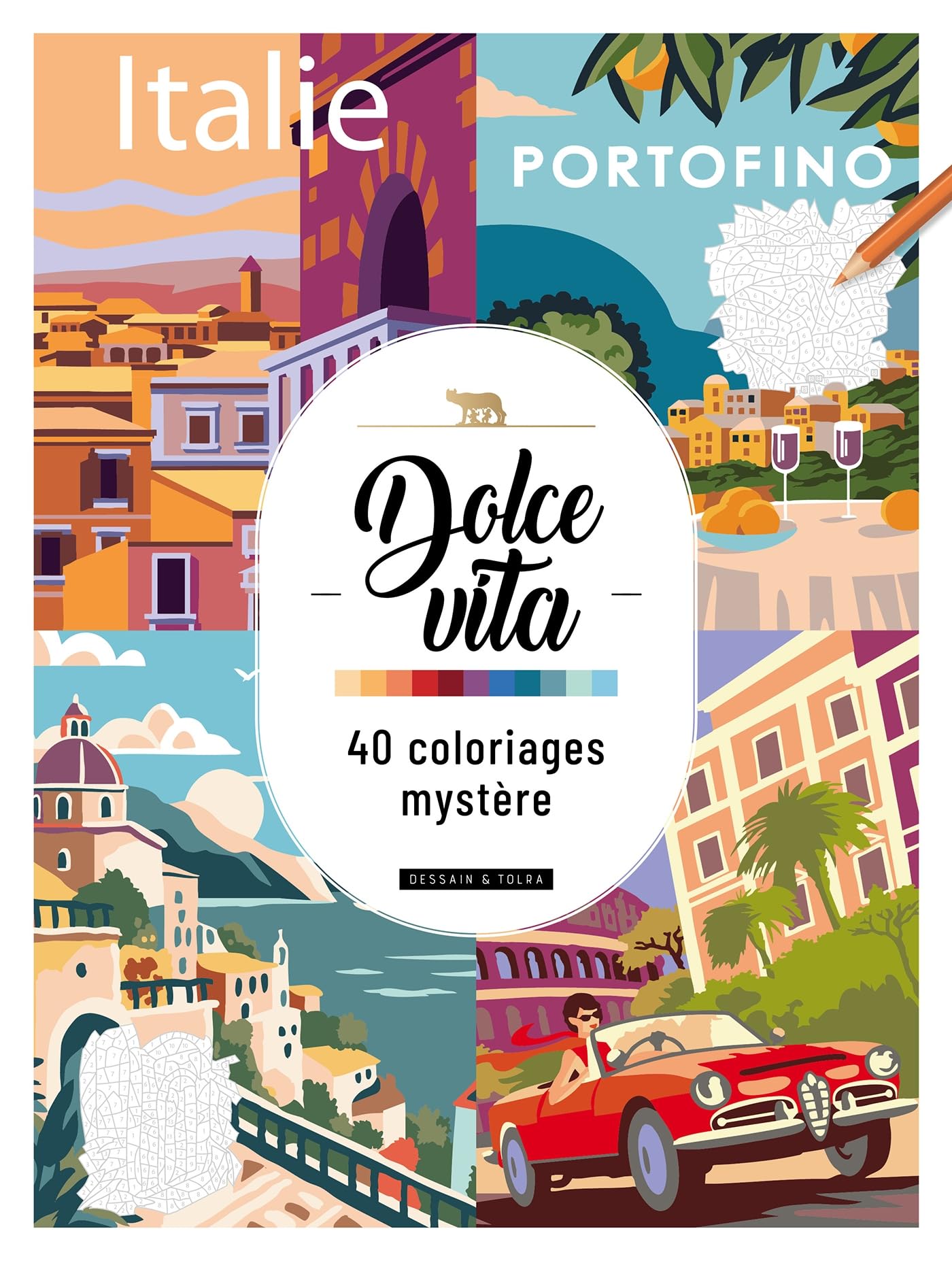 Libro: Dolce vita - 40 coloriages mystère !