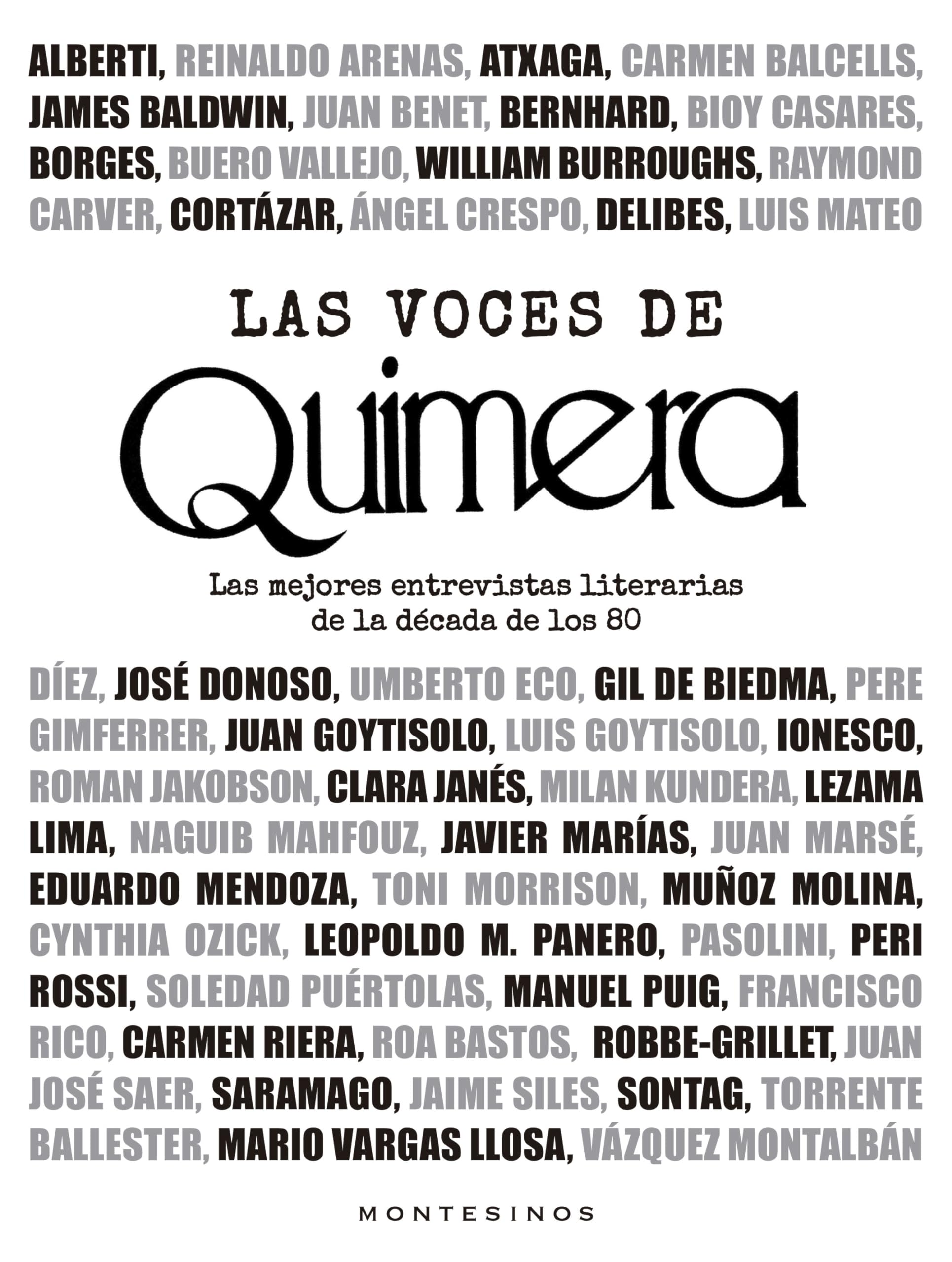 Libro: Las voces de Quimera: Las mejores entrevistas literarias de la década de los 80