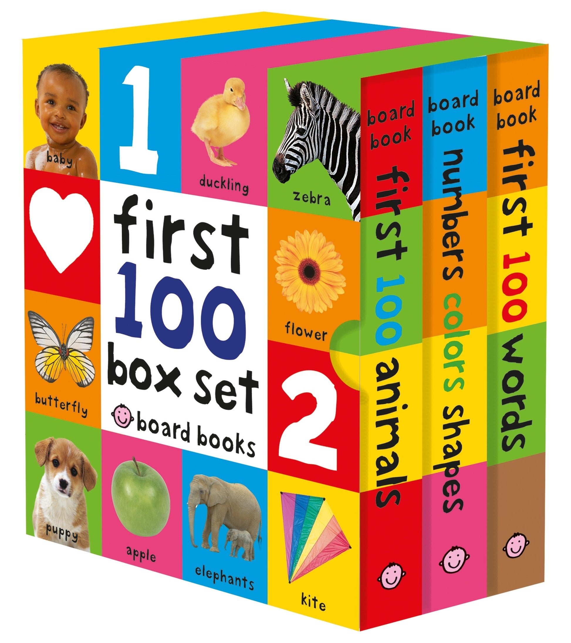 Libro: First 100 Board Book Box Set (3 books): First 100 Words, Numbers Colors Shapes, and First 100 Animals