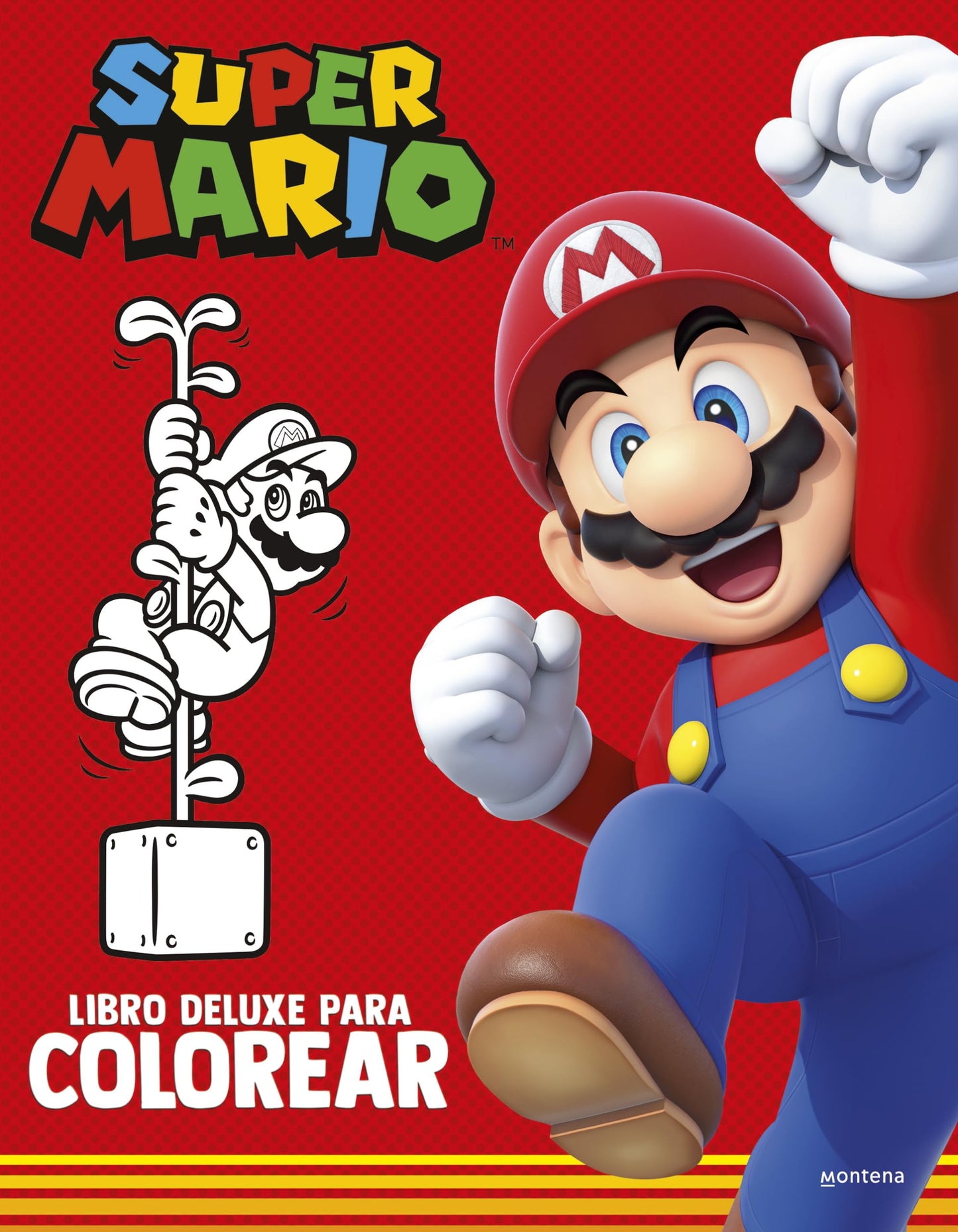 Libro: Super Mario - Libro deluxe para colorear: Libro de actividades de Mario Bros (Montena)
