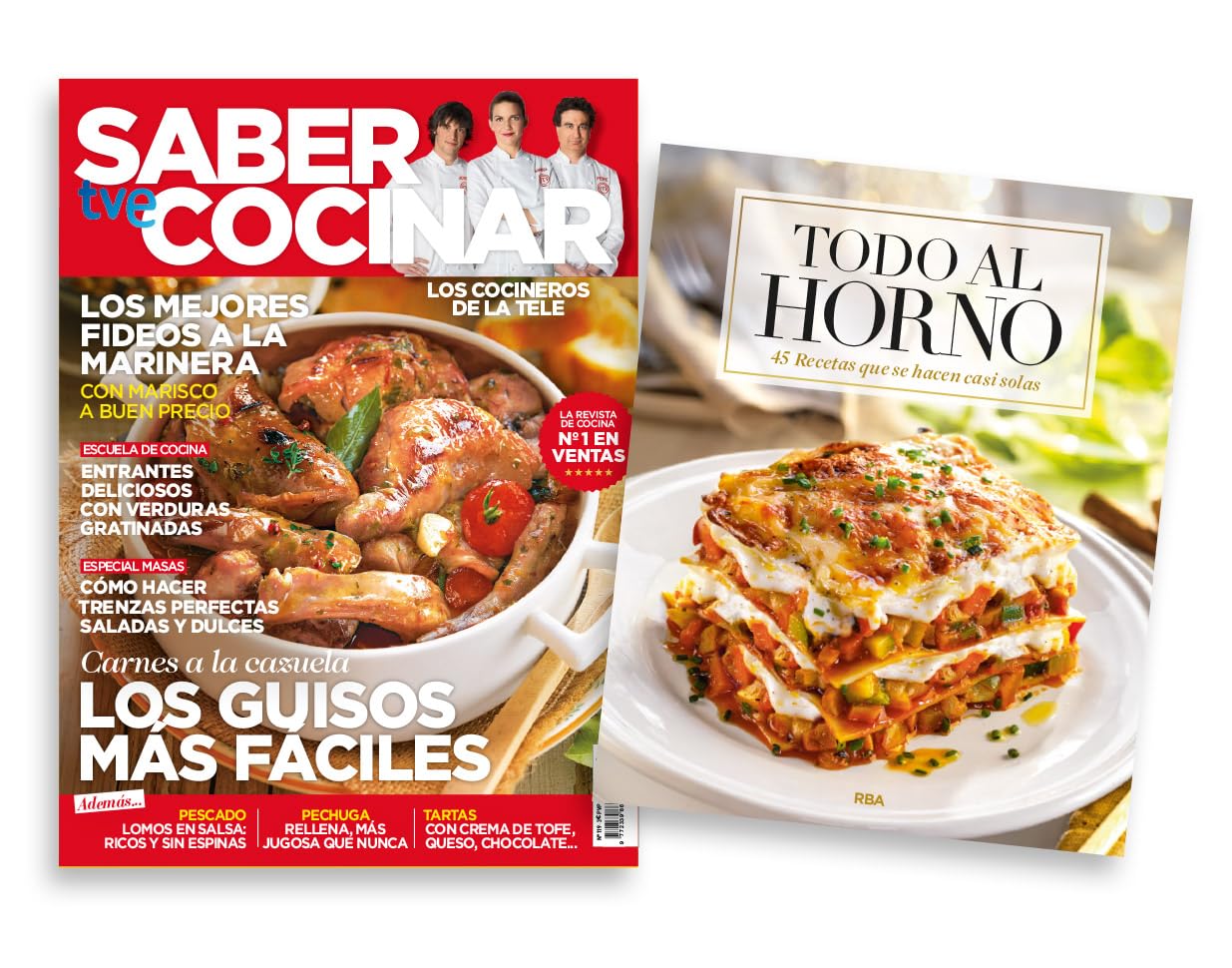 Libro: Pack Revista Saber Cocinar #119 | Revista: Los guisos más fáciles + Libro: Todo al horno.