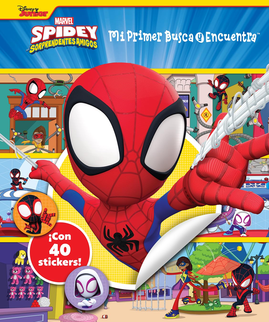 Libro: Disney Junior: Marvel Spidey y sus Sorprendentes Amigos - Mi Primer Busca y Encuentra - Libro de Actividades con 40 stickers! - PI Kids (Spidey y su Superequipo): 0 (LAF LF)
