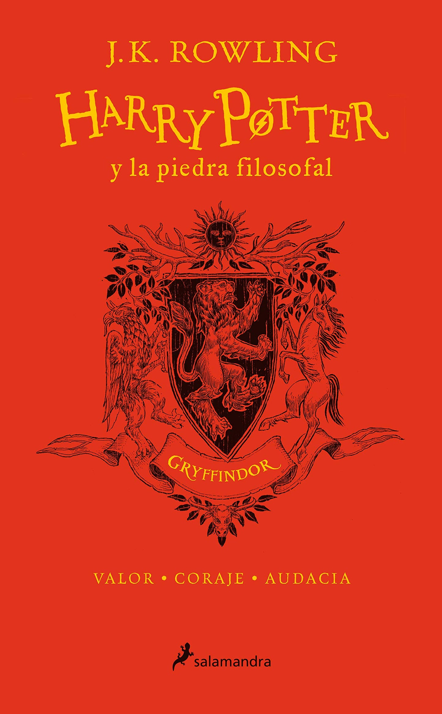 Libro: Harry Potter y la piedra filosofal (edición Gryffindor del 20º aniversario) (Harry Potter 1): Valor · Coraje · Audacia (Español)