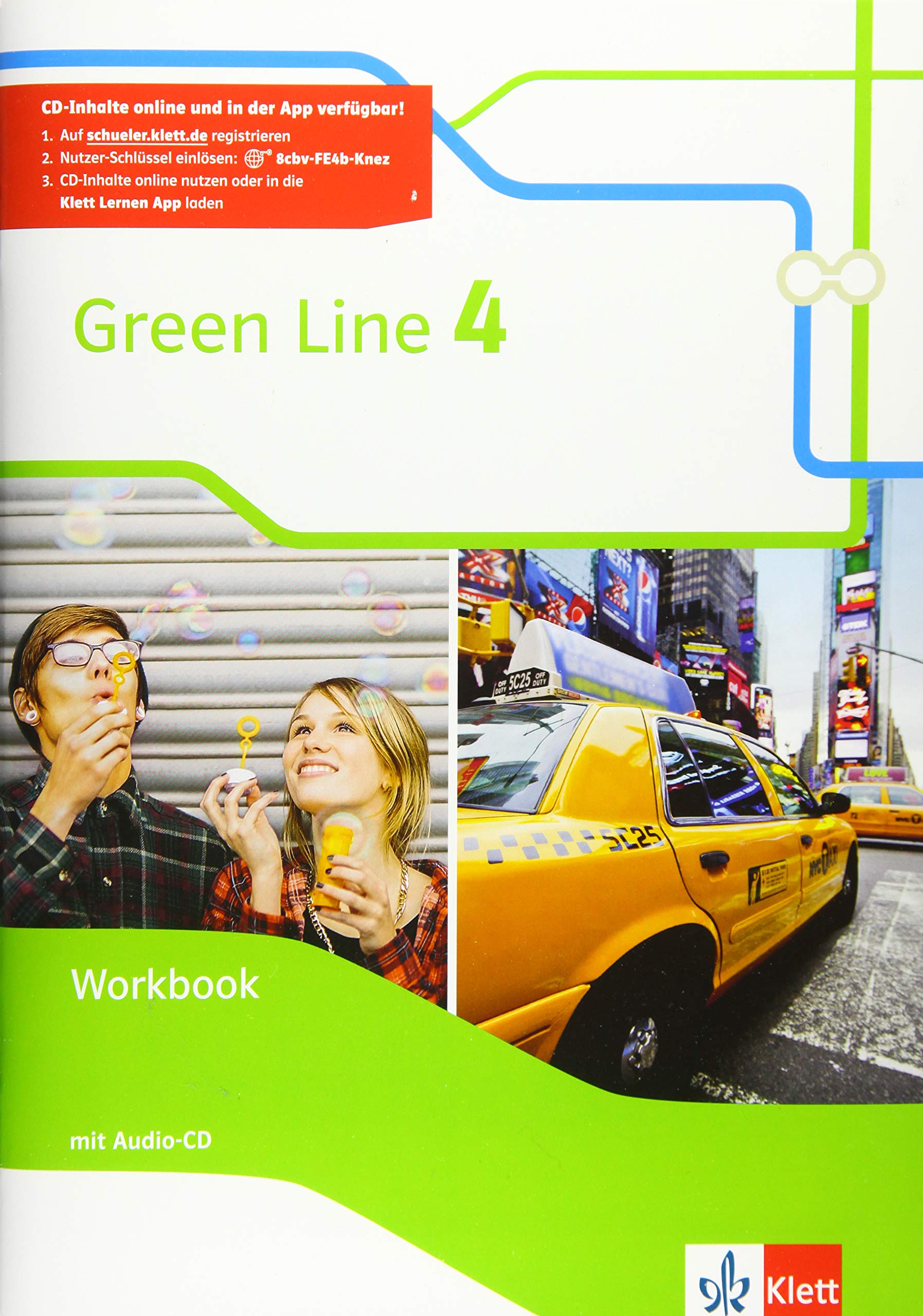 Libro: Green Line 4. Workbook mit Audios Klasse 8: Audios nach Registrierung online auf der Klett-Verlagshomepage oder in der Klett Lernen App nutzbar.