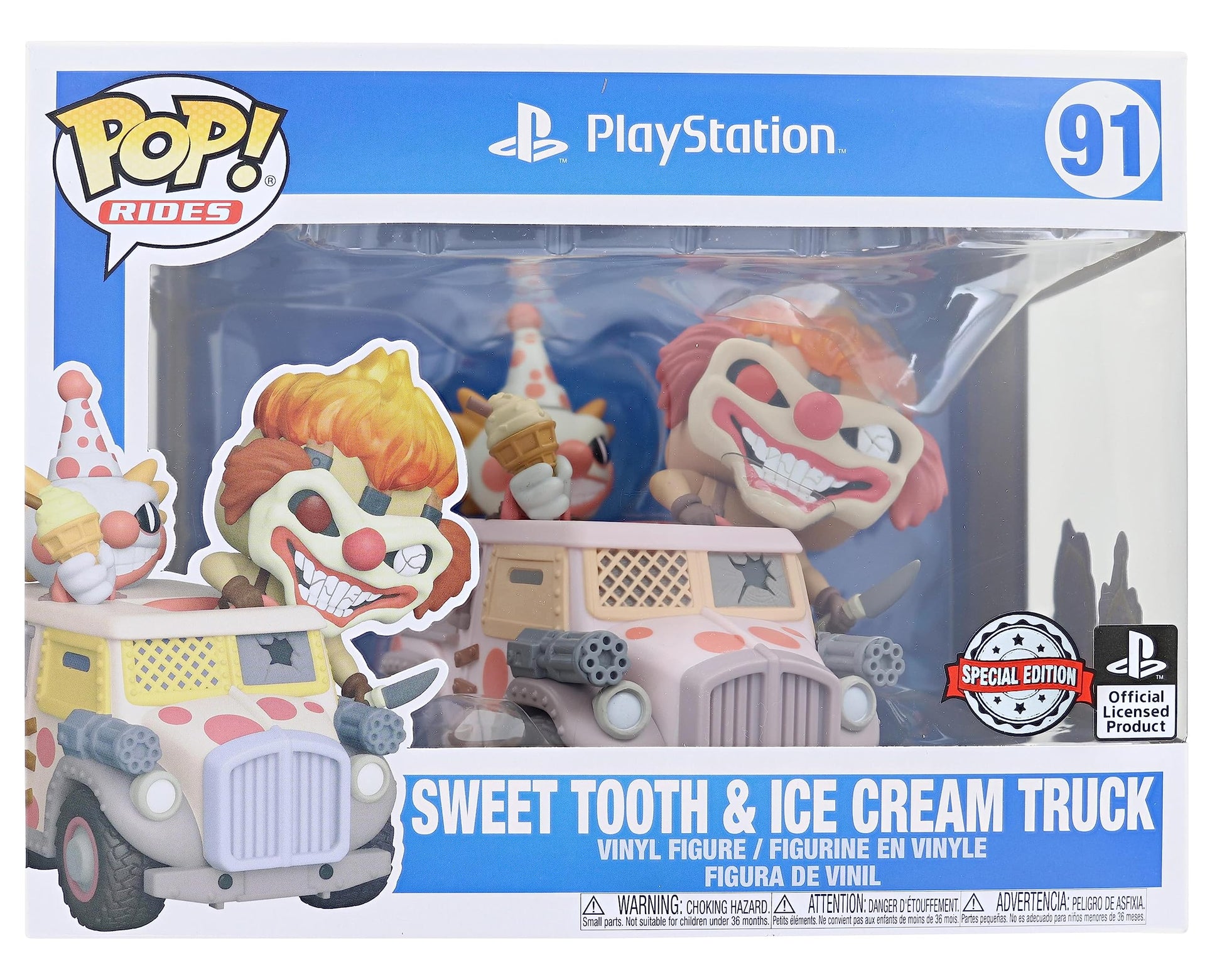 Funko Pop Rides 91 Playstation - Sweet Tooth & Ice Cream Truck - Gamestop Exclusivo