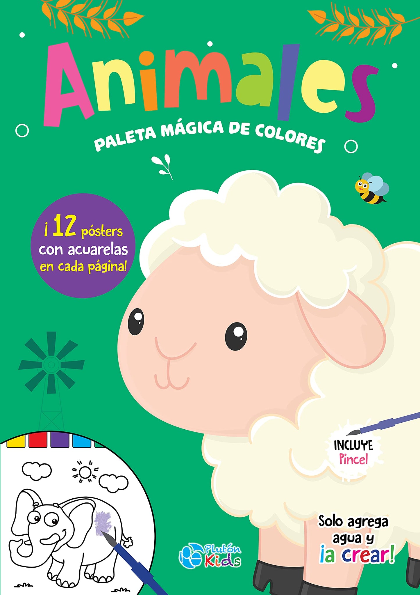 Libro: Animales: Libro de acuarelas (Paleta mágica de colores)