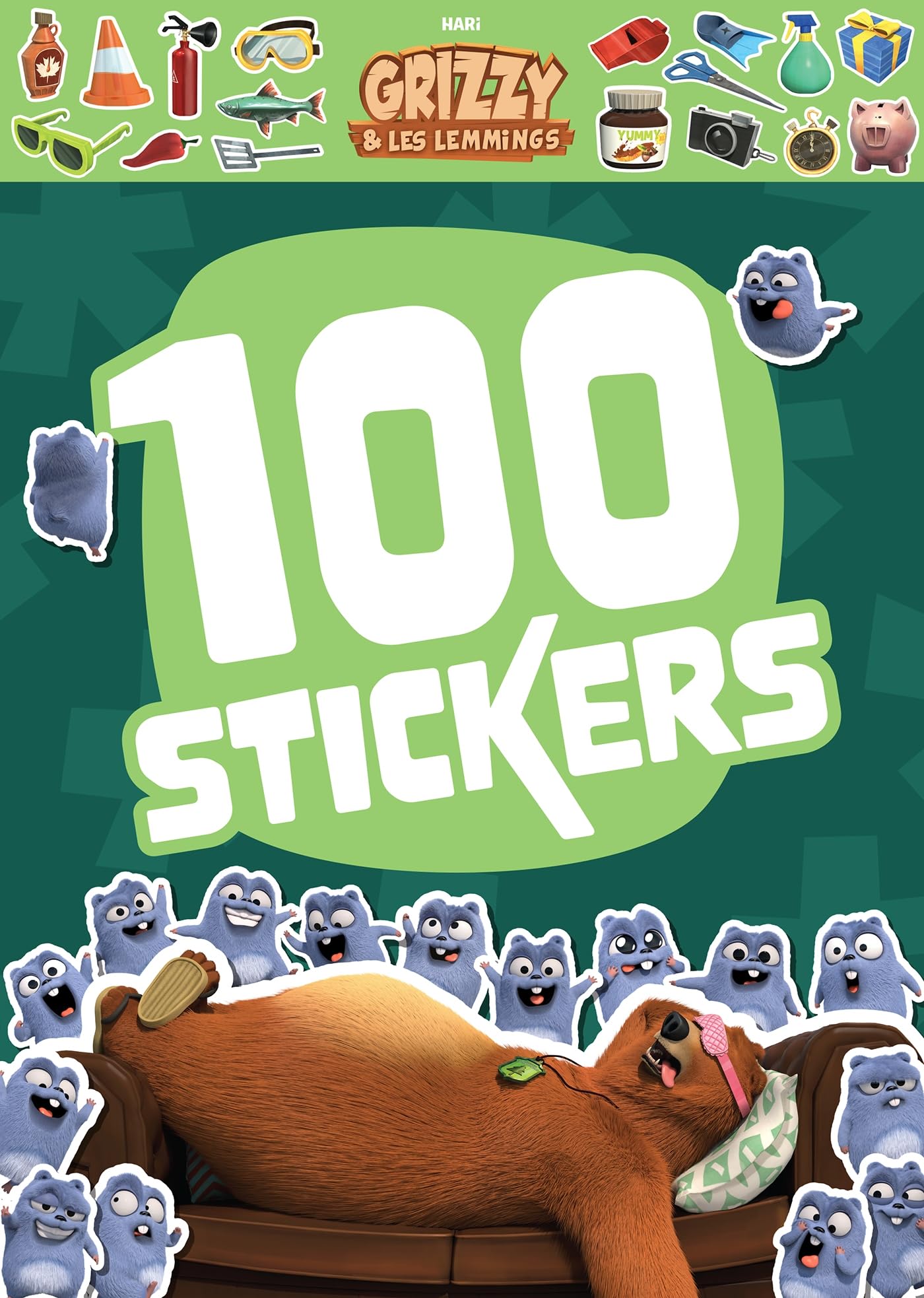 Libro: Grizzy et les lemmings - 100 stickers