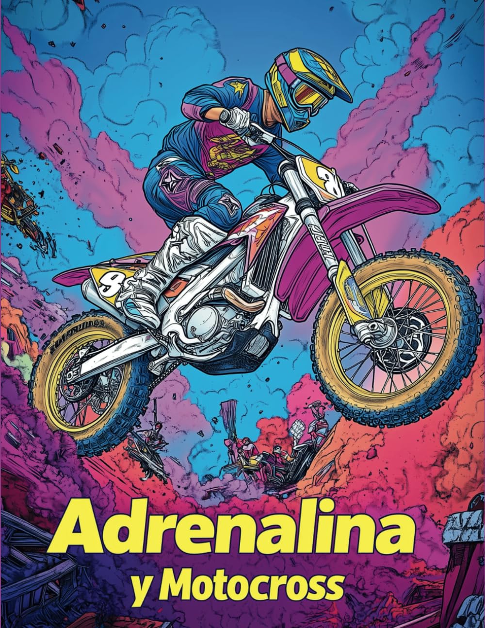 Libro: Adrenalina y Motocross: Libro de Colorear de Motos para Adultos y Adolescentes (Spanish Edition)