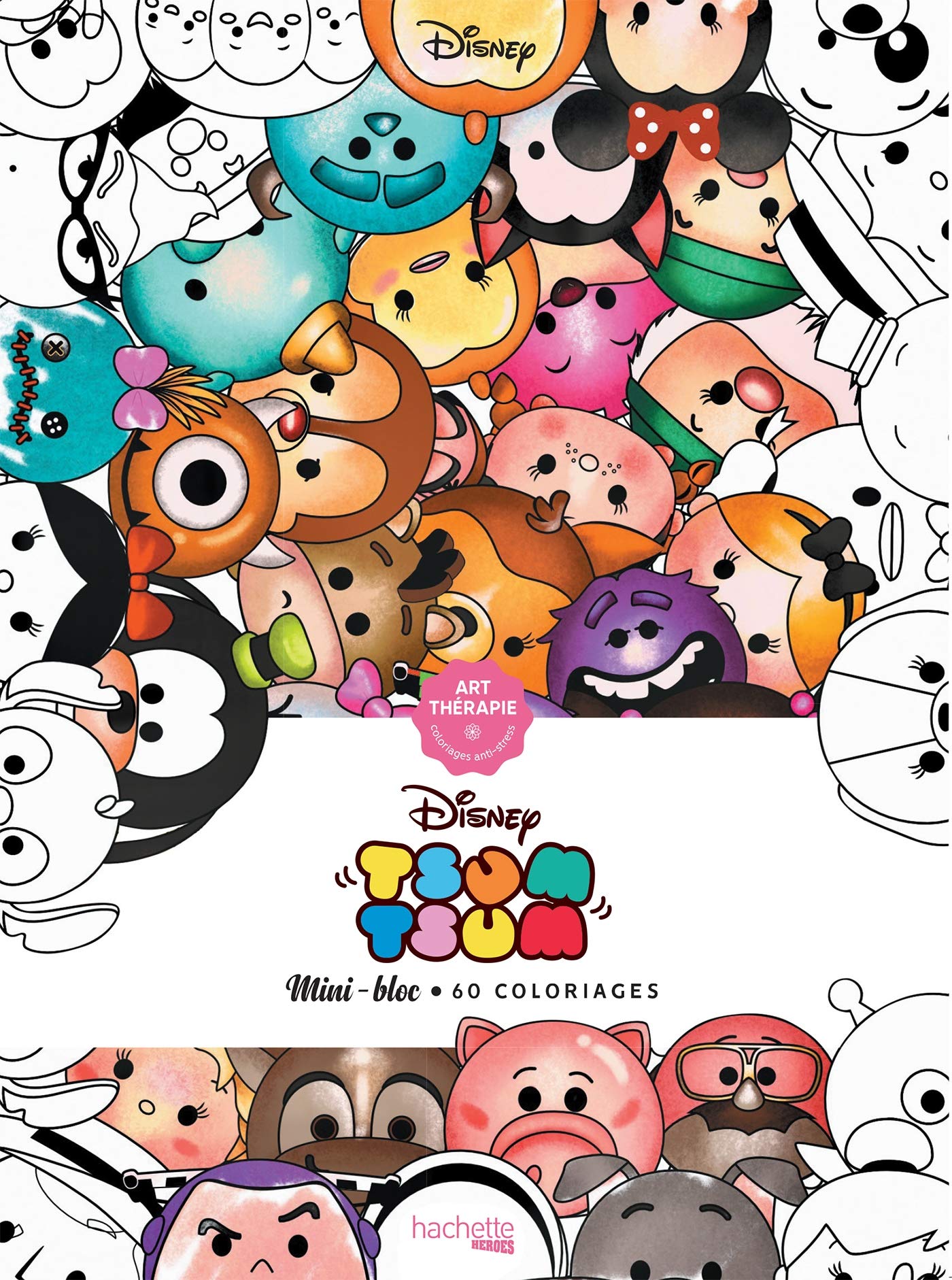 Libro: Coloriages anti-stress Tsum Tsum: Mini bloc, 60 coloriages