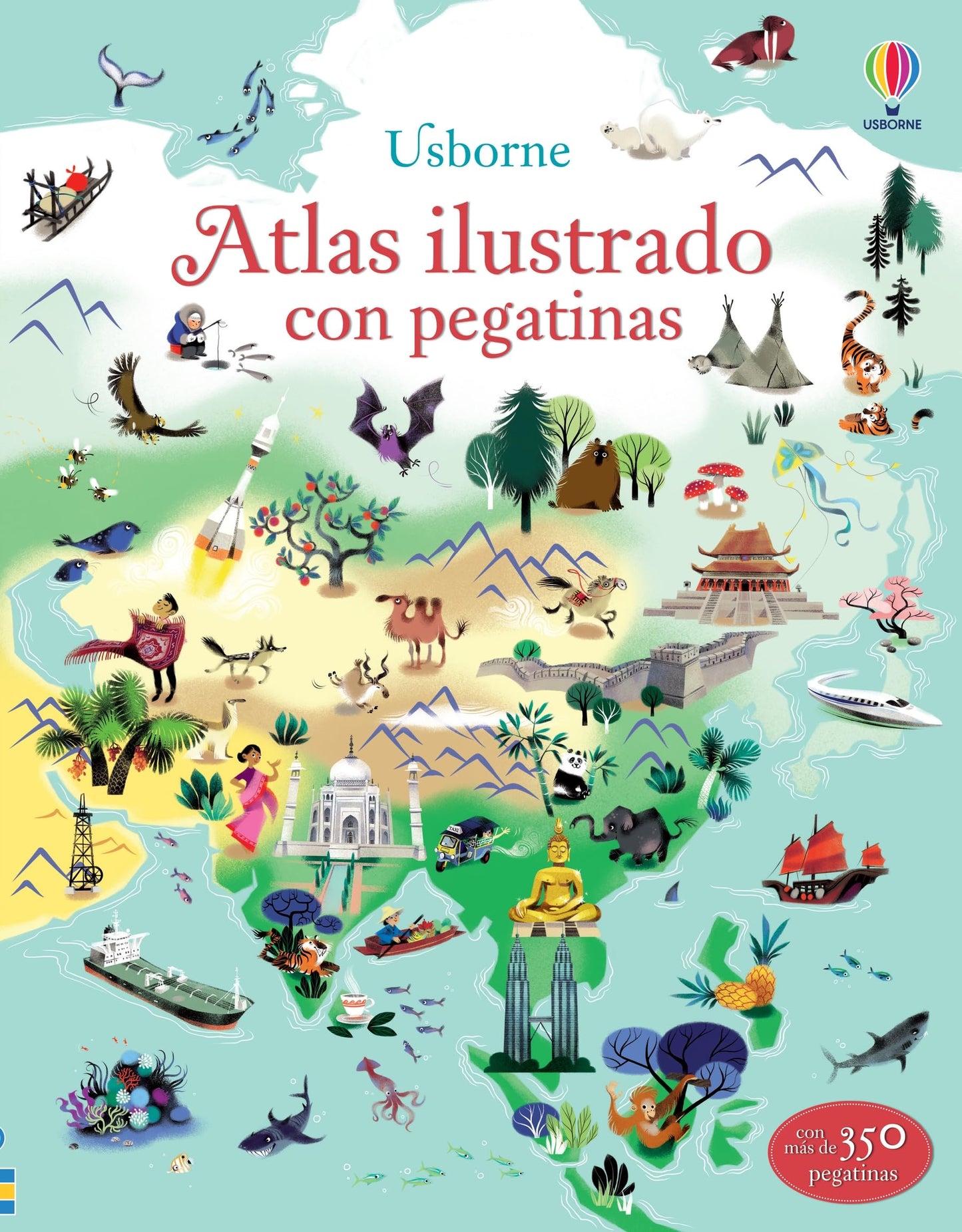 Atlas ilustrado con pegatinas (Libros de pegatinas (Referencia))