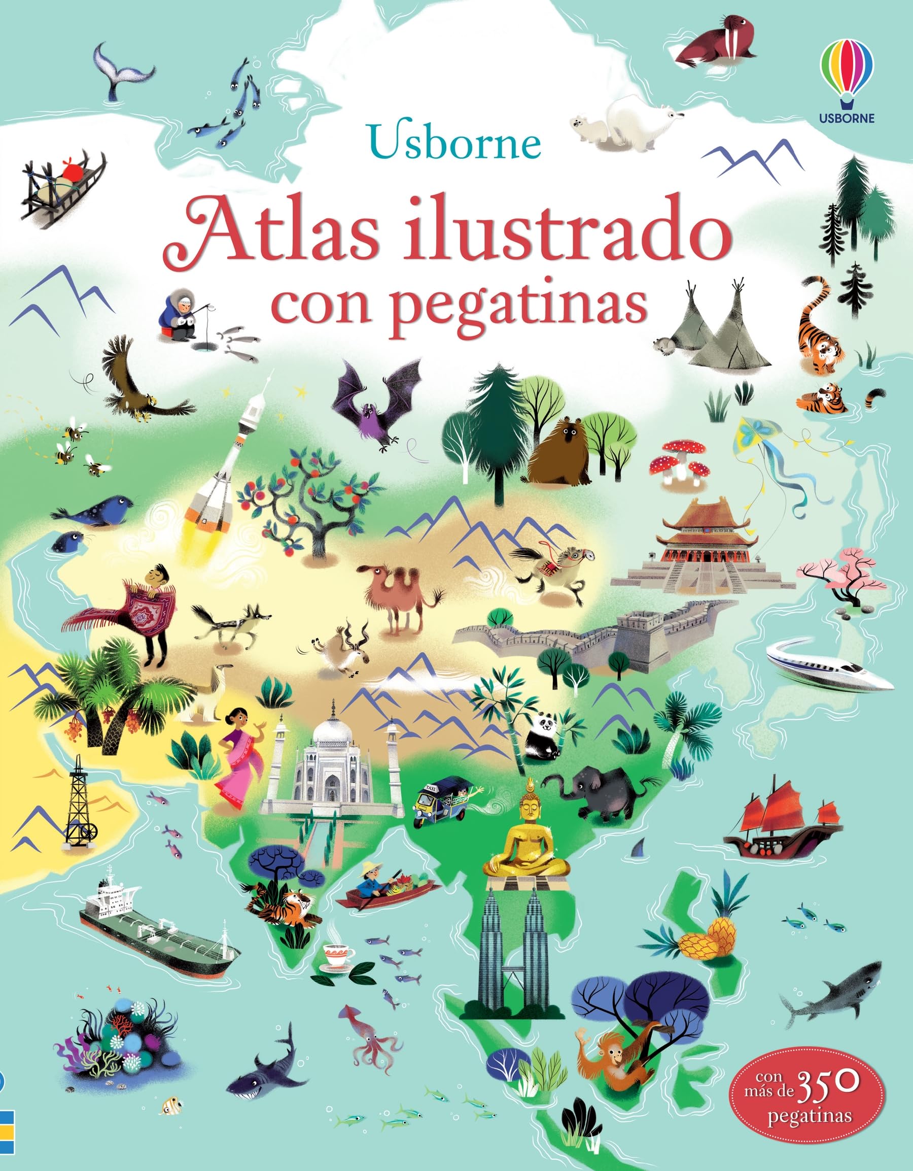 Atlas ilustrado con pegatinas (Libros de pegatinas (Referencia))