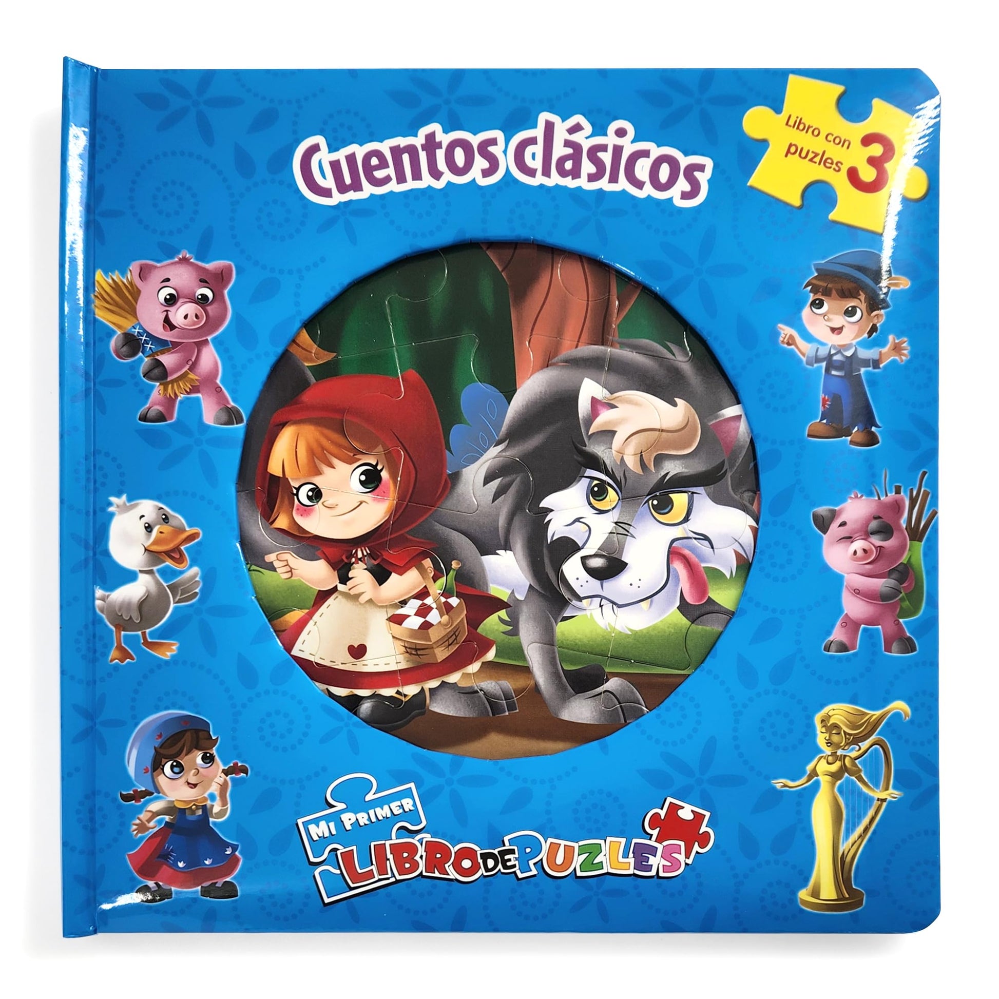 Libro: Cuentos Clásicos Mi Primer Libro de Puzles - Rompecabezas para niños, libro de cartón de 10 páginas, 3 puzzles para disfrutar