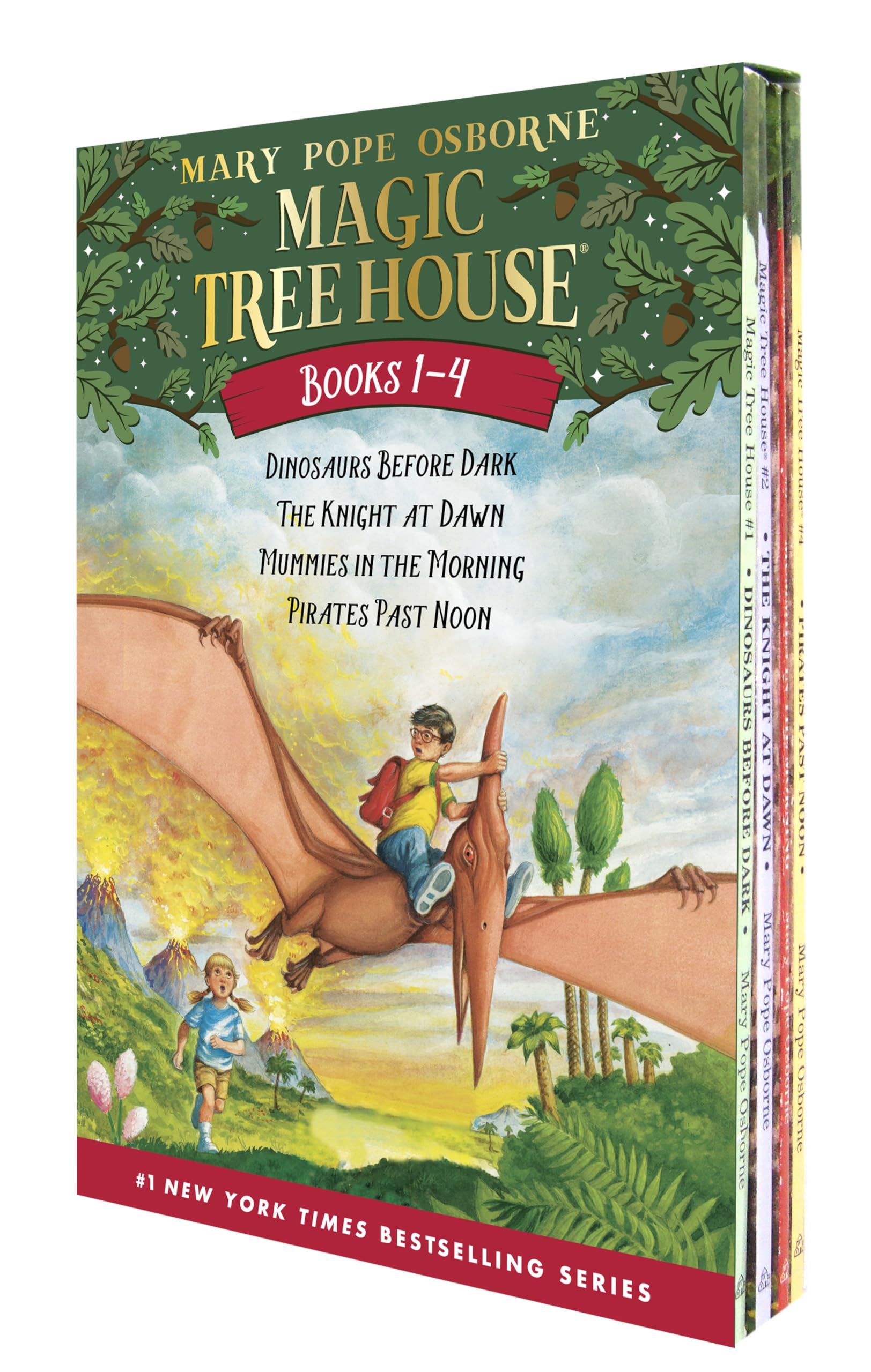 Magic Tree House Books 1-4 Boxed Set: Dinosaurs Before Dark / The Knight at Dawn / Mummies in the Morning / Pirates Past Noon (Magic Tree House (R))