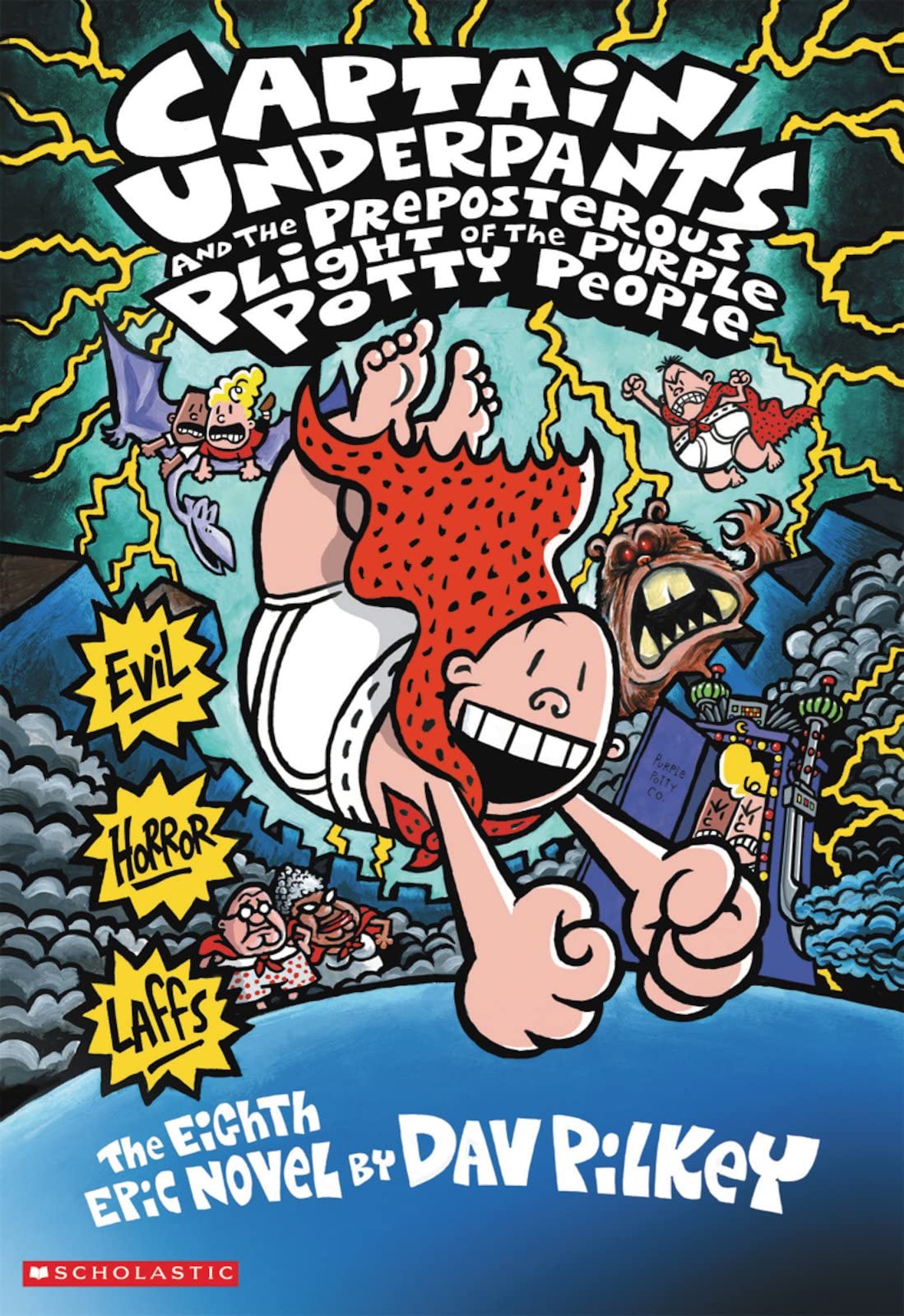 Libro: Captain Underpants and the Preposterous Plight of the Purple Potty People