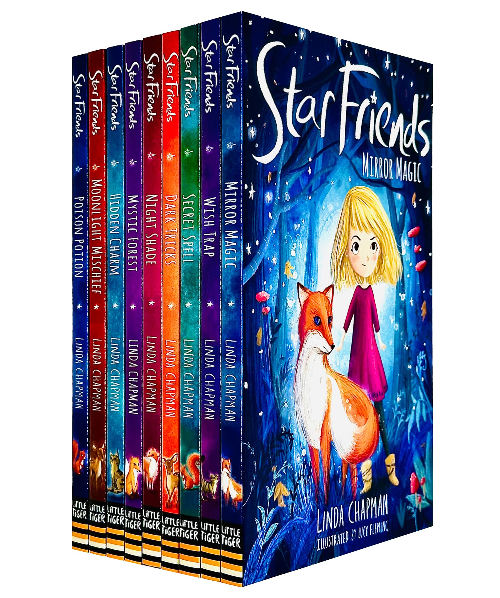 Libro: Linda Chapman Star Friends Series 9 Books Collection Set (Mirror Magic, Wish Trap, Poison Potion, Secret Spell, Dark Tricks, Night Shade and More)