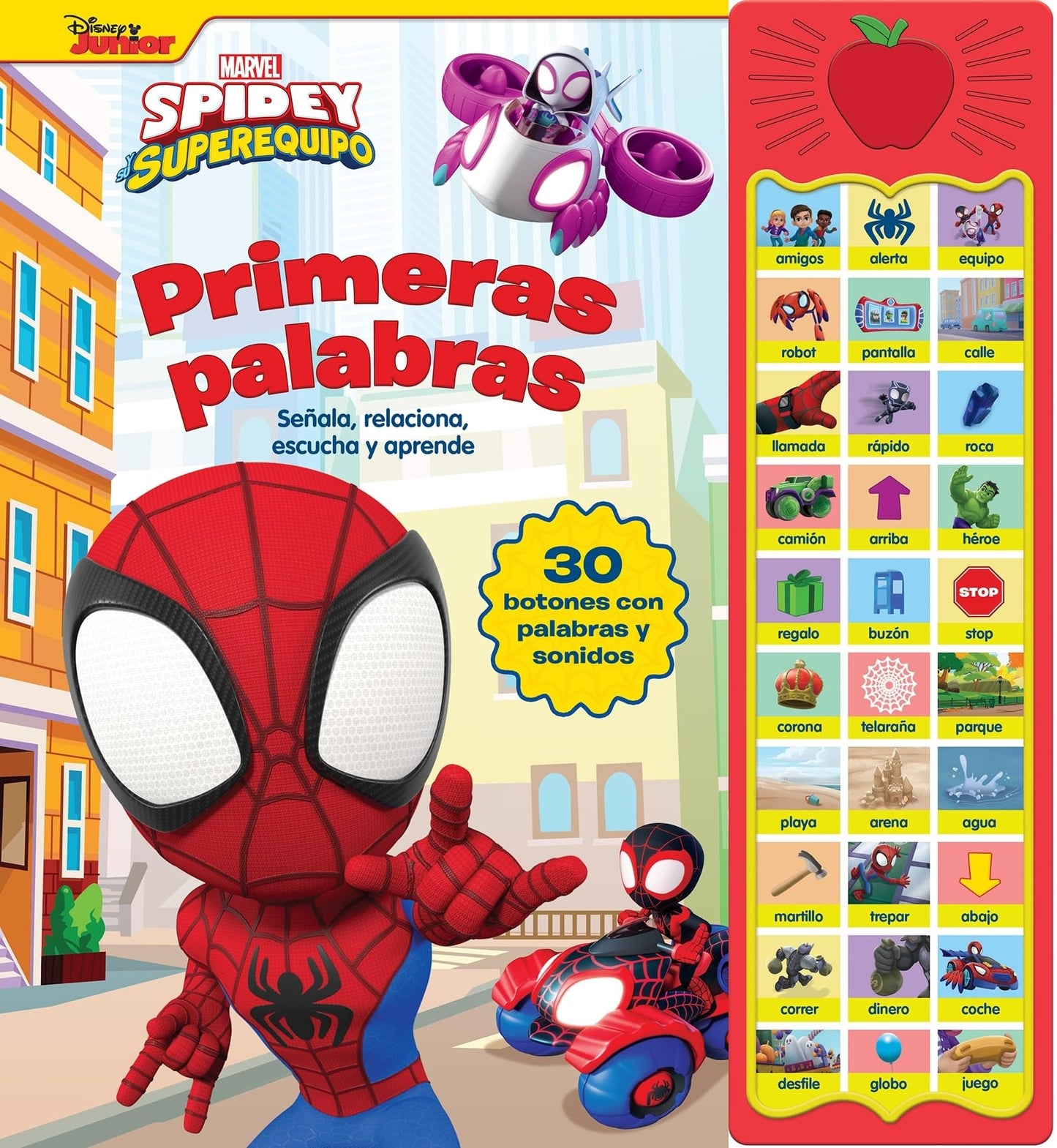 Libro: PRIMERAS PALABRAS SPIDEY 30 BOTONES CON VOZ Y SONIDOS: 30 BOTONES CON VOZ Y SONIDO