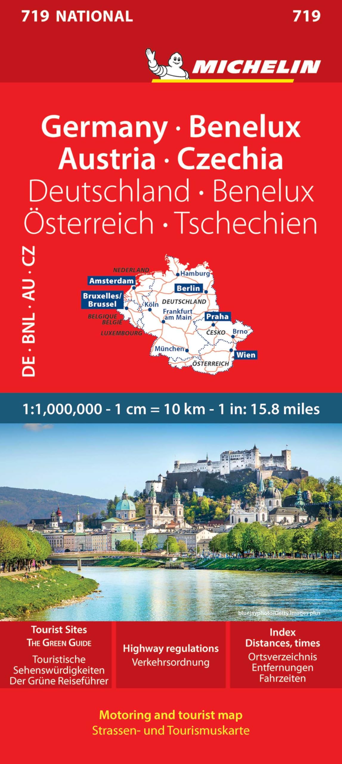 Libro: Michelin Germany Austria Benelux Czech Republic Map 719 (Maps/Country (Michelin))