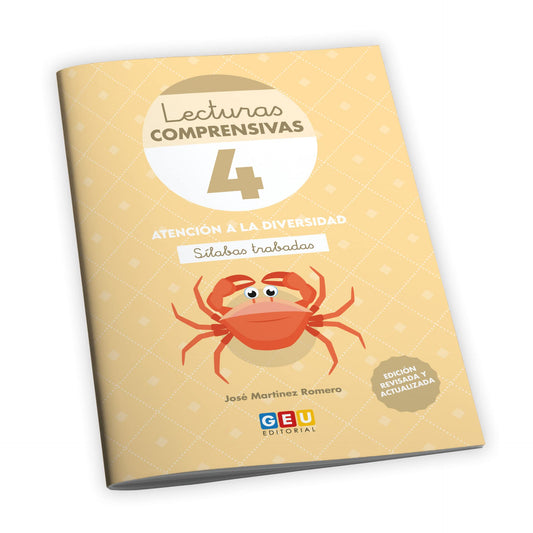 Comprensión Lectora 1 Primaria | Lecturas Comprensivas GEU | Lecturas Comprensivas 4 | Pauta Cuadrícula - Sílabas Trabadas | Editorial GEU 1 Primaria