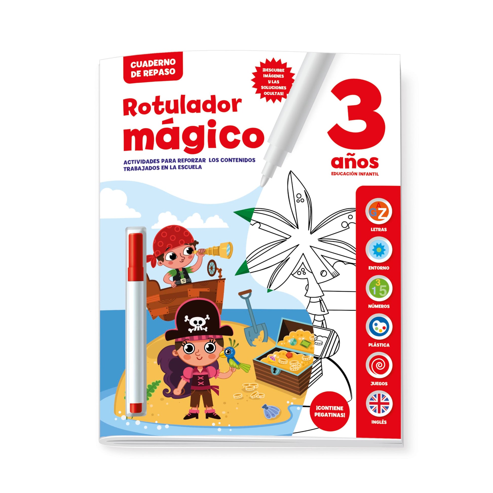 Libro: CUADERNO DE REPASO 3 AÑOS - ROTULADOR MAGICO