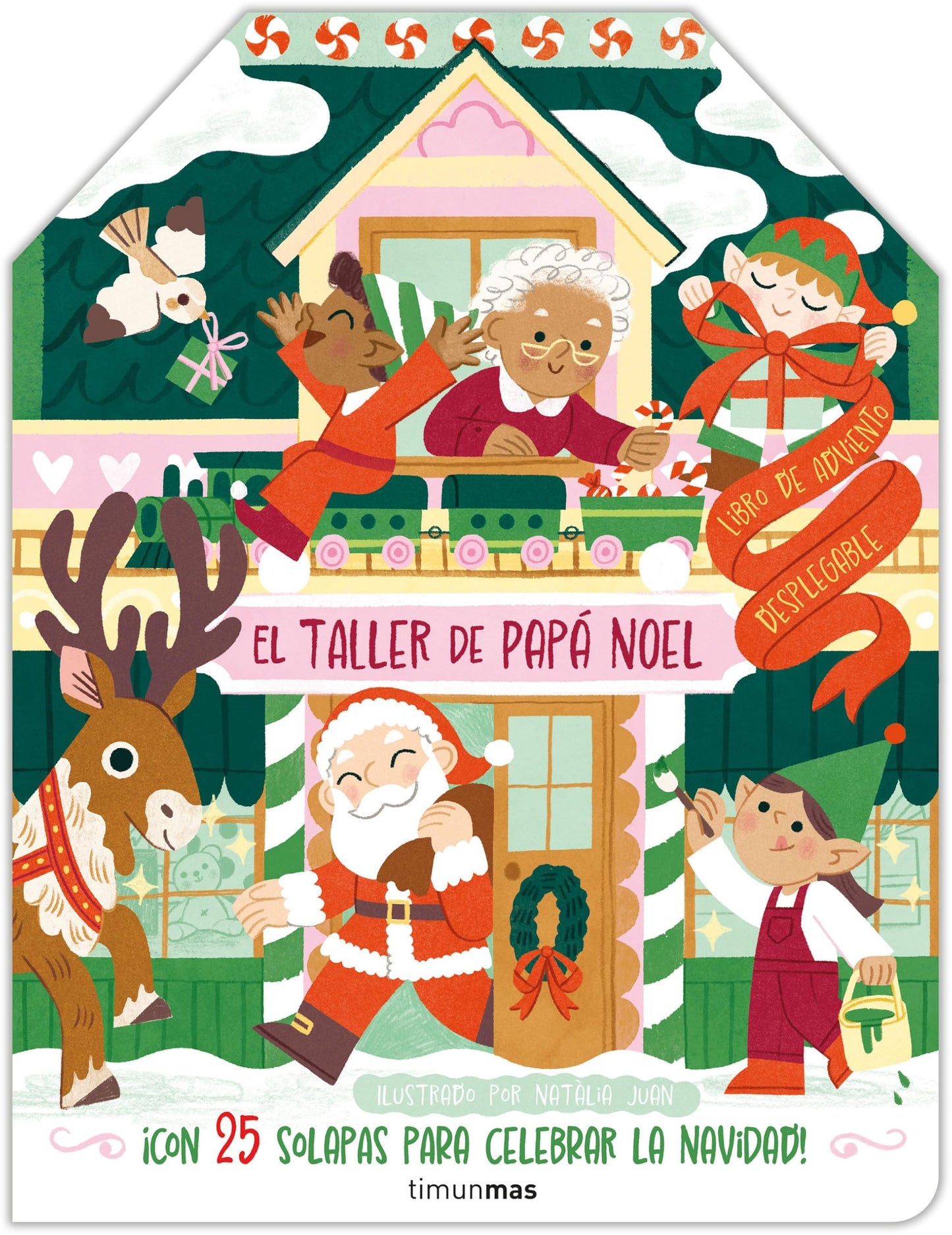 Libro: El taller de Papá Noel. Libro de Adviento desplegable: ¡Con 25 solapas para celebrar la Navidad!
