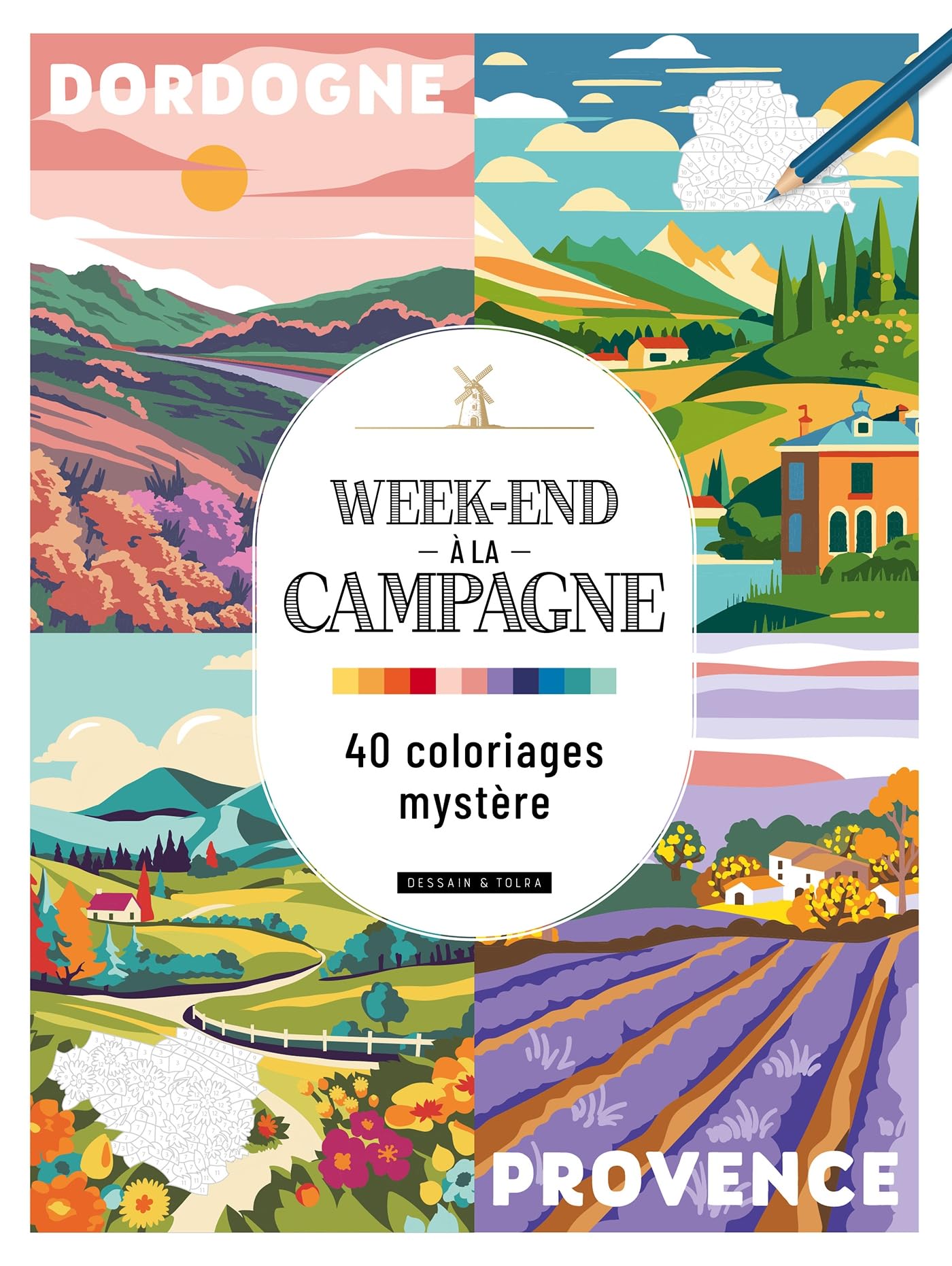 Libro: Week-end à la campagne - 40 coloriages mystère