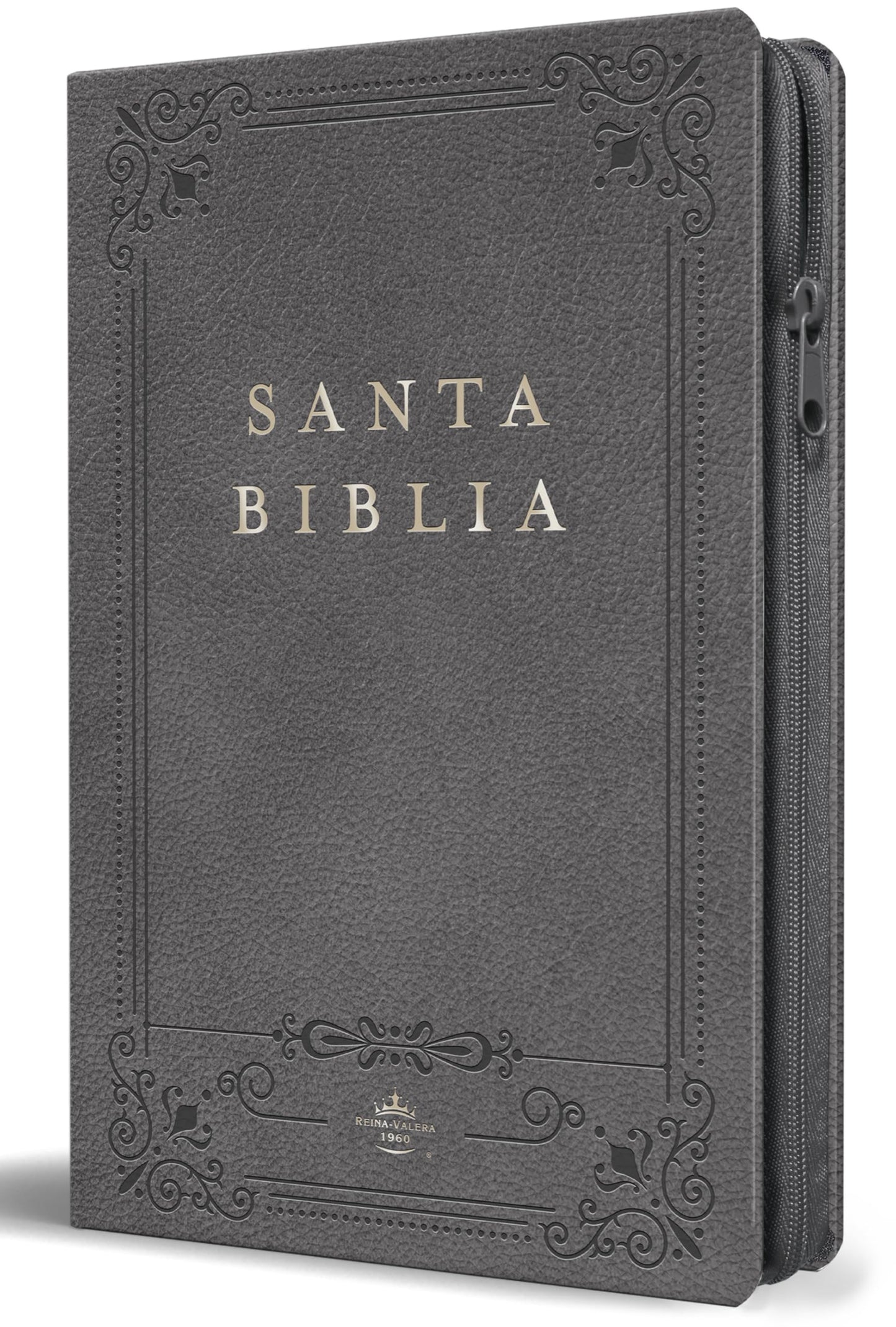 Libro: Biblia RVR 1960 letra grande, tamaño manual, símil piel gris, cremallera e índice / Spanish Bible RVR 1960 Handy Size, Large Print, Gray Leathersoft with Zip (Spanish Edition)