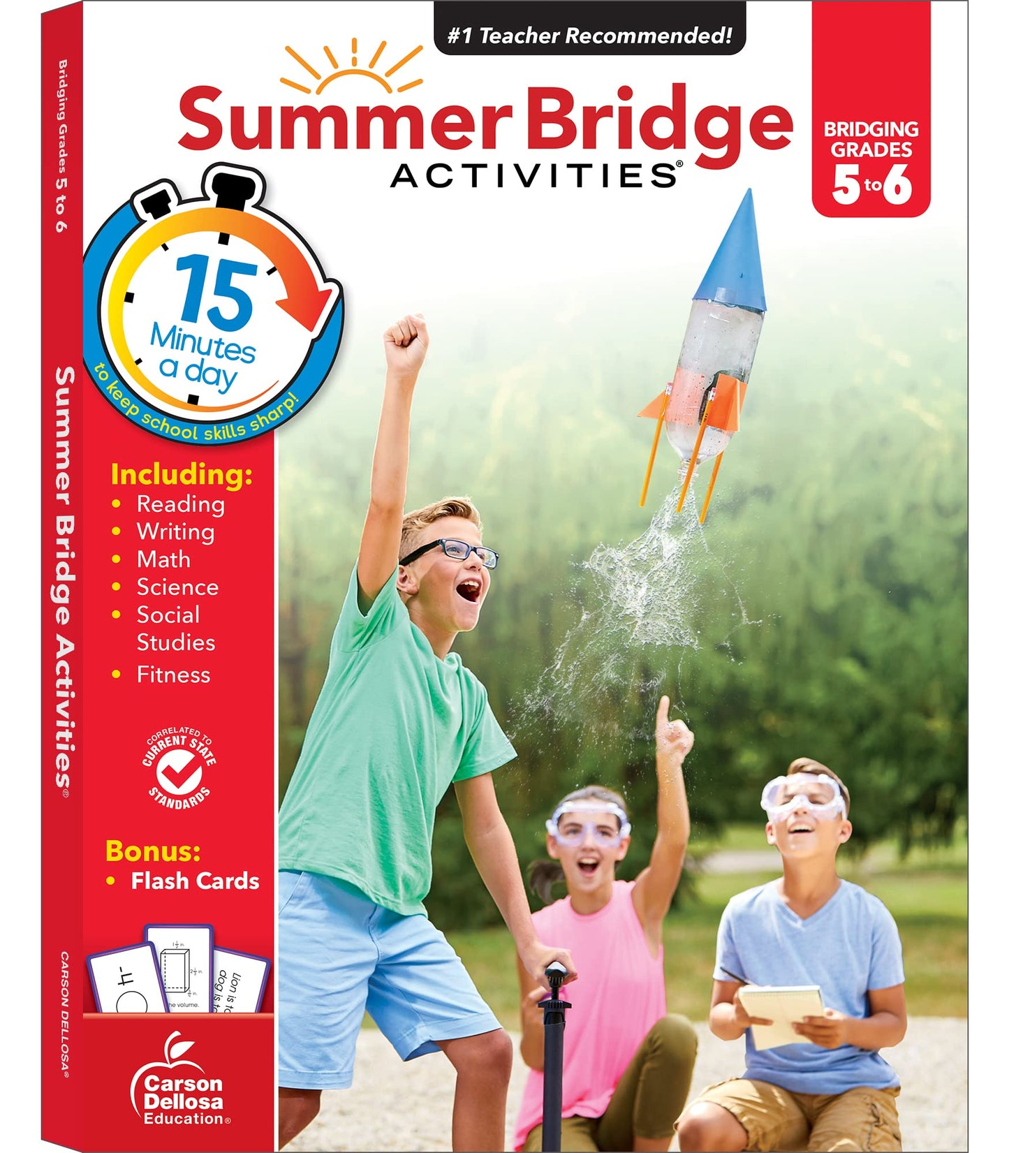 Libro: Summer Bridge Activities 5th to 6th Grade Workbooks All Subjects, Middle School Books With Math, Language Arts, Reading Comprehension, Science, Social Studies, Fitness, Flash Cards, and More (Volume 7)