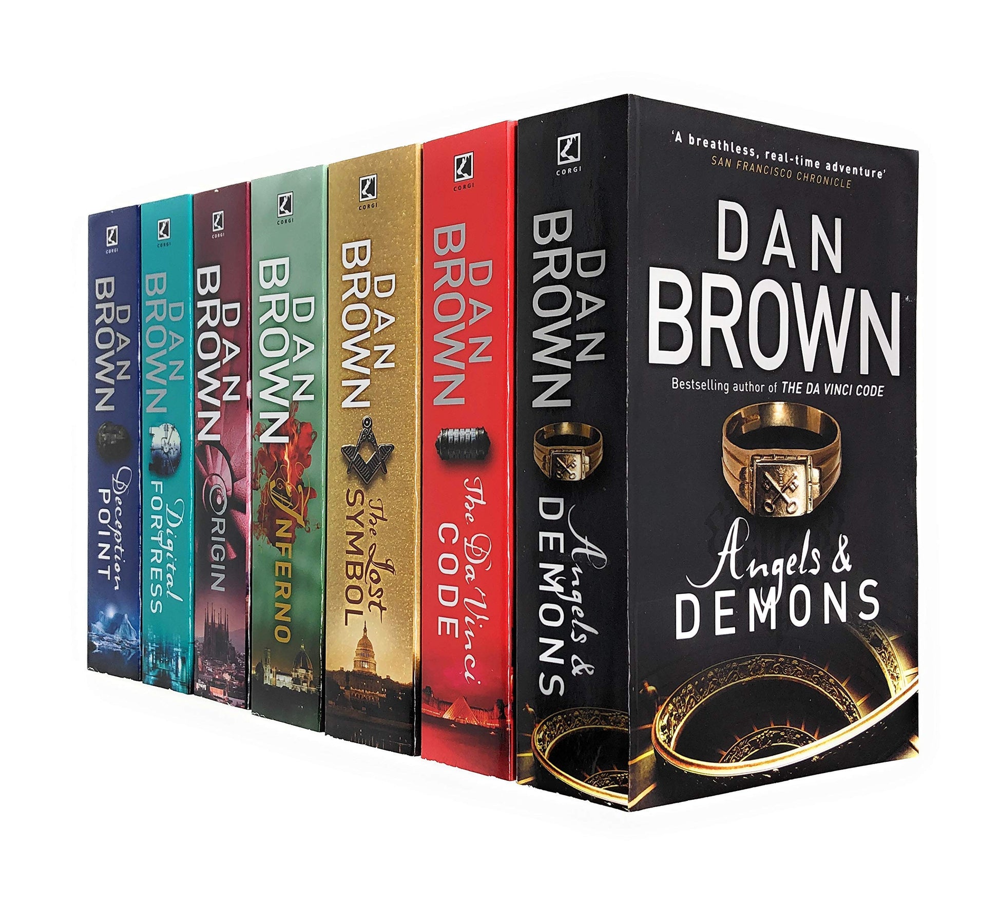 Libro: Robert Langdon Series Collection 7 Books Set By Dan Brown (Angels And Demons, The Da Vinci Code, The Lost Symbol, Inferno, Origin, Digital Fortress, Deception Point)
