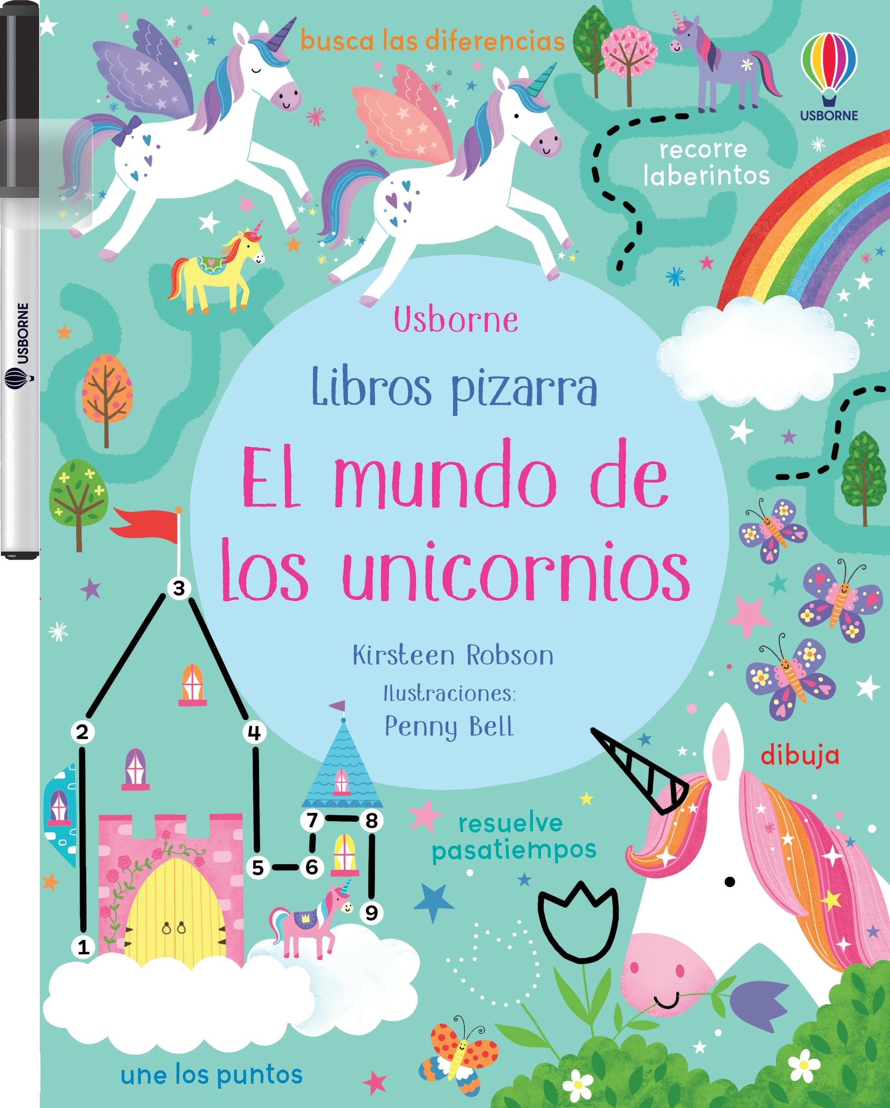 Libro: El mundo de los unicornios (Libros pizarra con actividades)