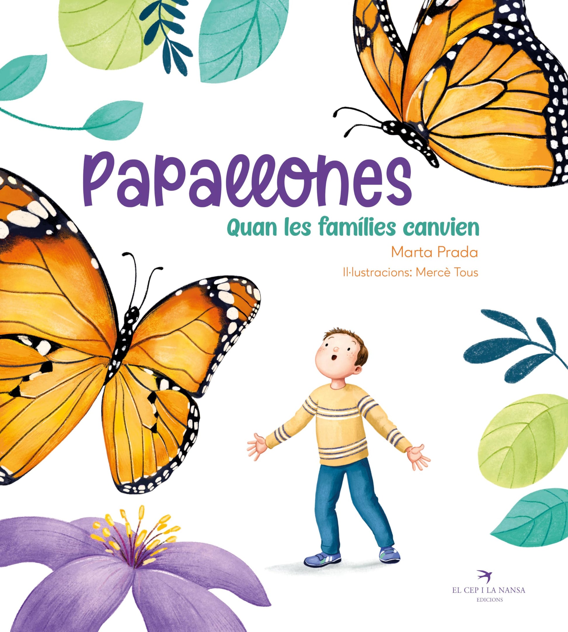 Libro: Papallones. Quan les famílies canvien. Conte sobre la separació dels pares i el canvi. Marta Prada + de 1 millón de seguidores en Instagram. +4 anys (Tresors)