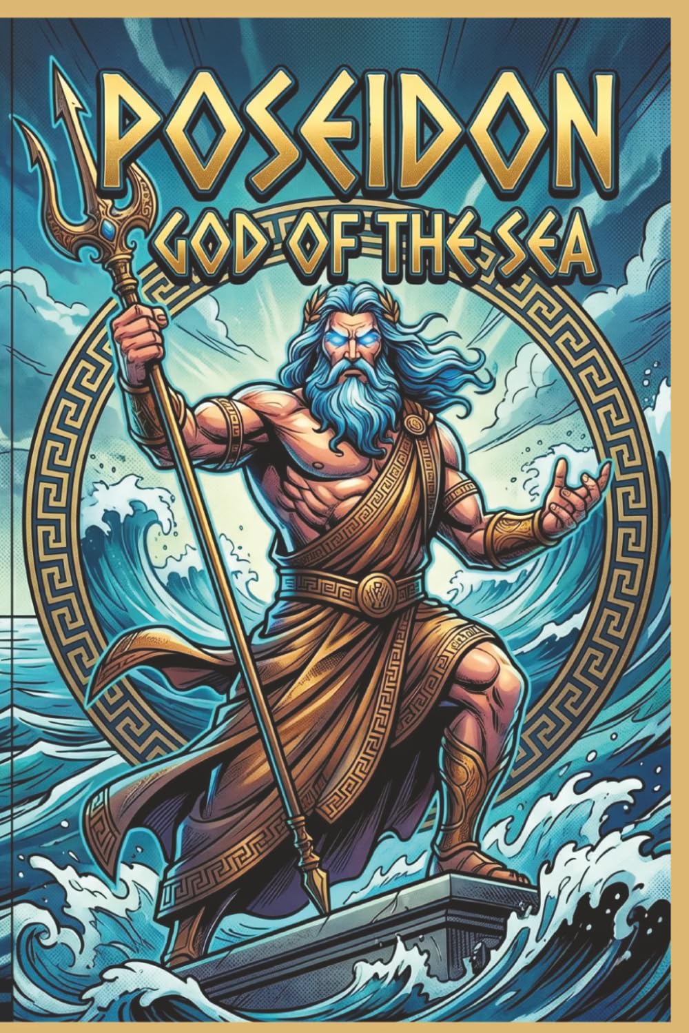 Libro: Poseidon: God of the Sea Journal: Comic Book Art Style Greek Mythology Notebook (100 College Ruled Pages, 6x9)