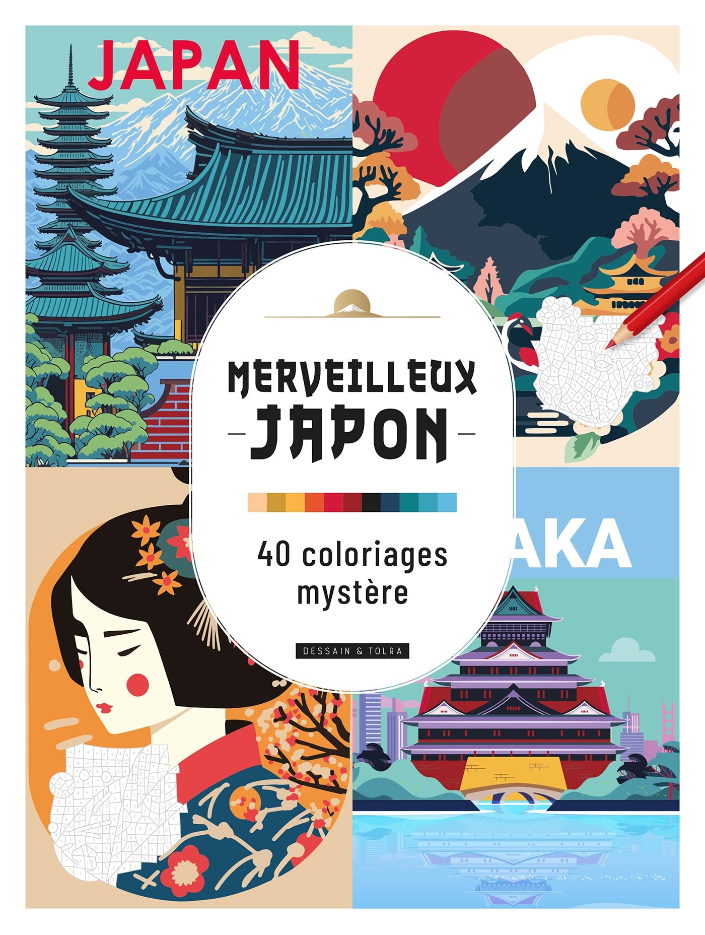 Libro: Merveilleux Japon: 40 coloriages mystère