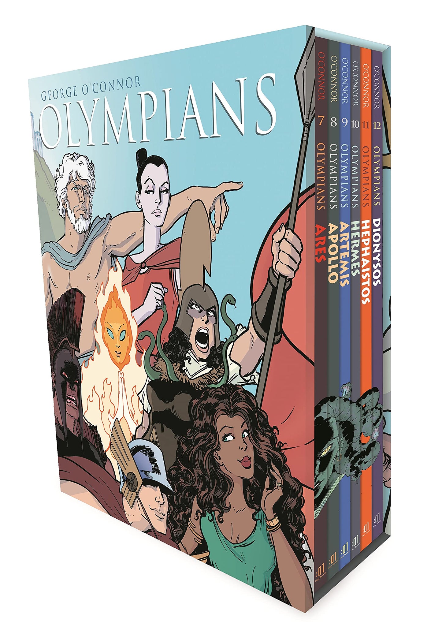 Libro: Olympians Boxed Set Books 7-12: Ares, Apollo, Artemis, Hermes, Hephaistos, and Dionysos