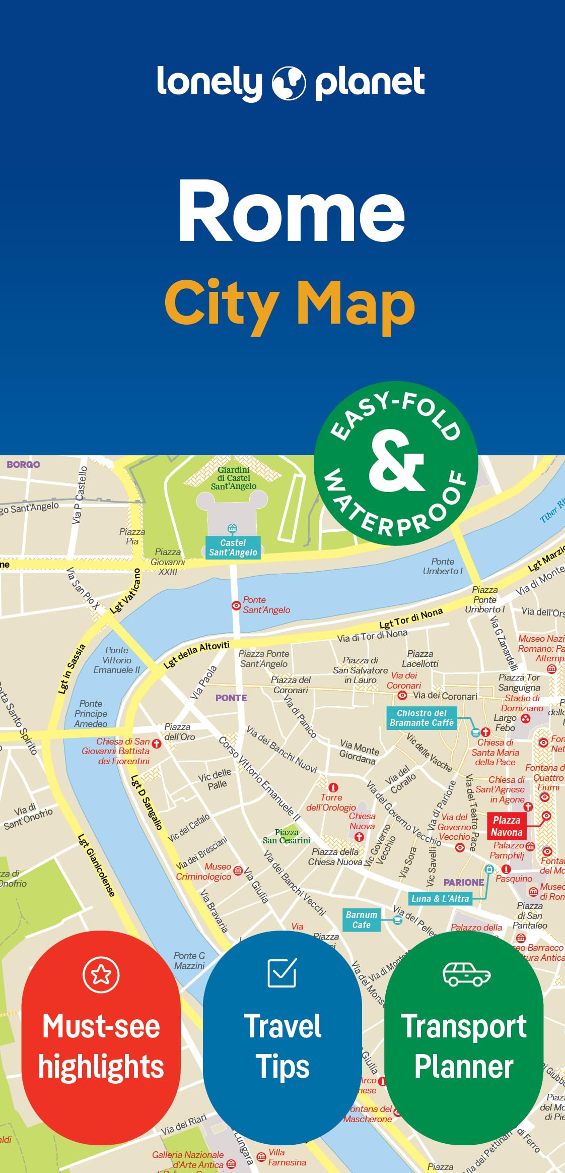 Libro: Lonely Planet Rome City Map: Durable, Waterproof, Easy-Fold Planning Map with Attractions & Walking Tours (Compact City Planning Maps)