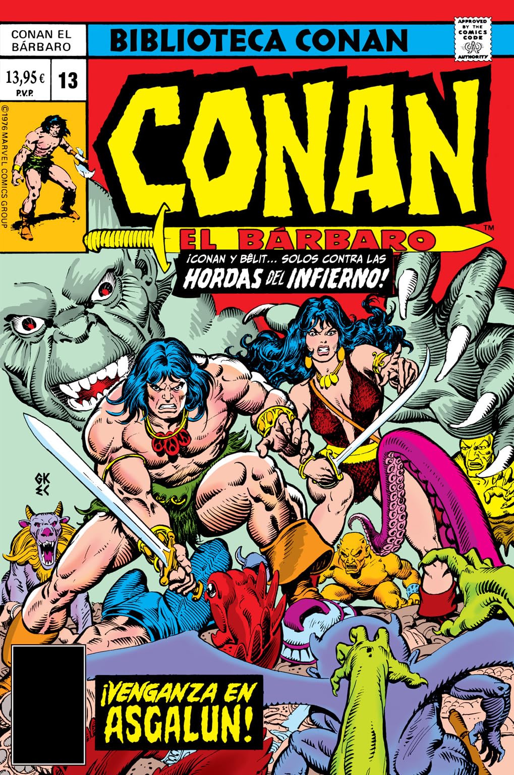 Libro: Biblioteca Conan El Bárbaro 13 1976-77 (BIBLIOTECA MARVEL)
