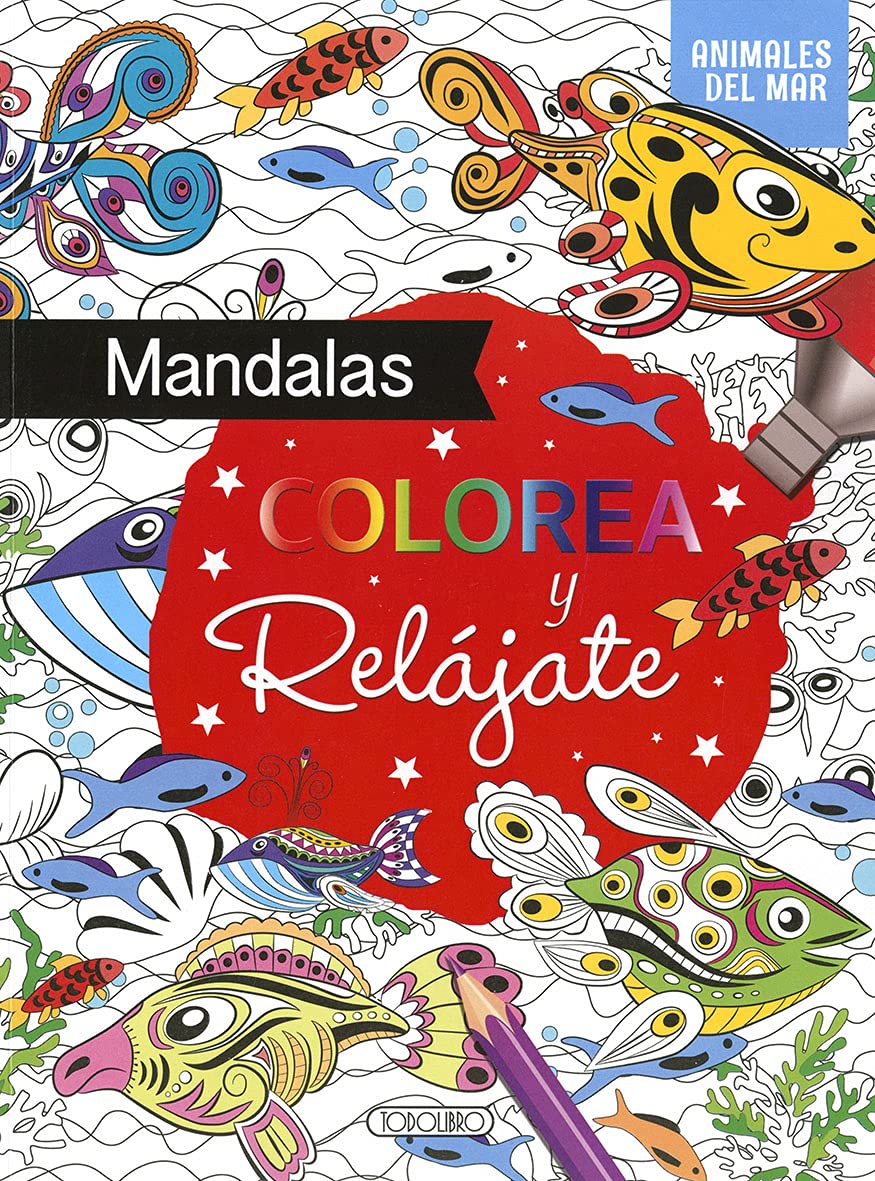 Libro: Colorea y relájate - Mandalas animales del mar