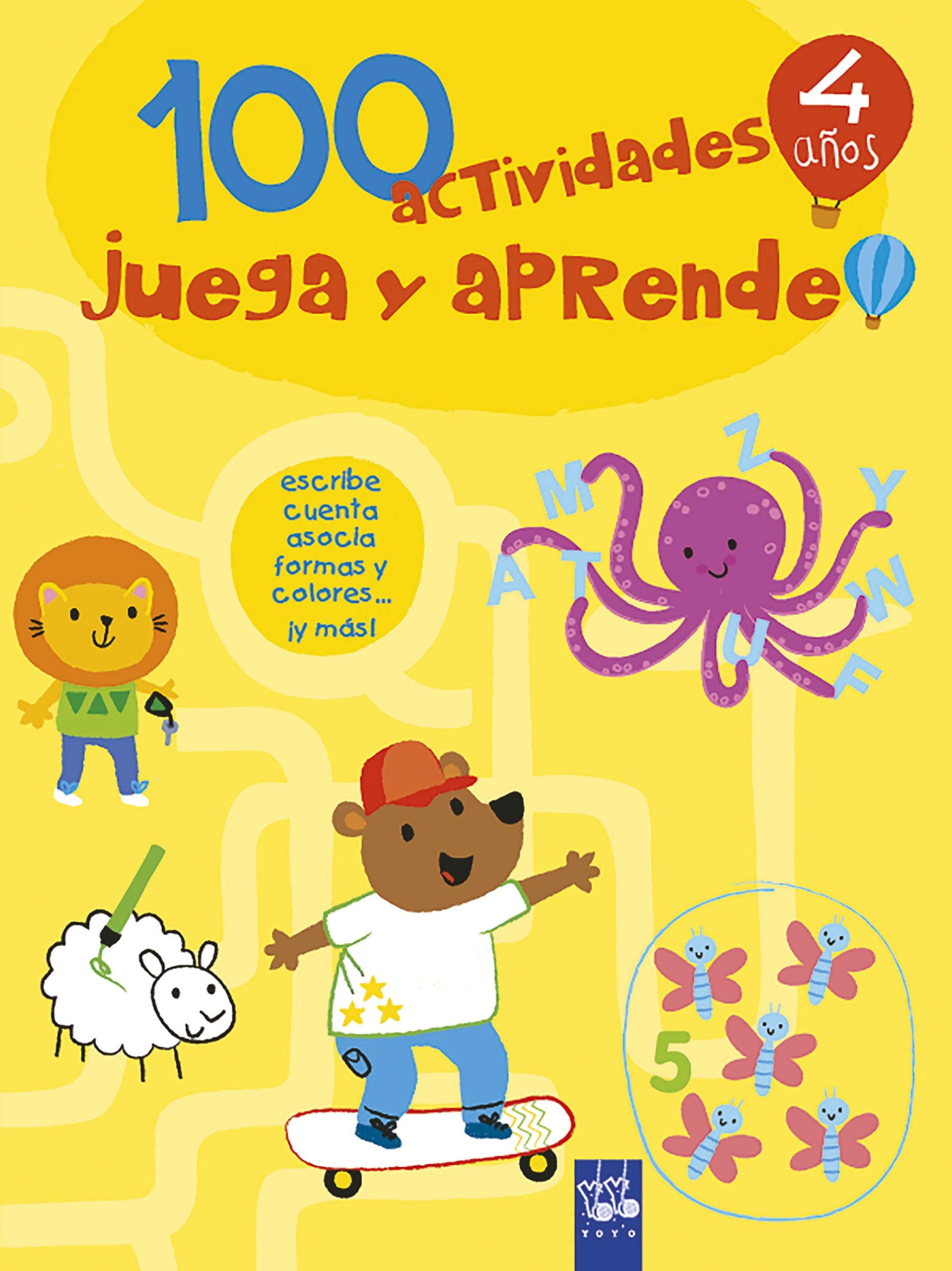 Libro: 100 actividades juega y aprende 4 años