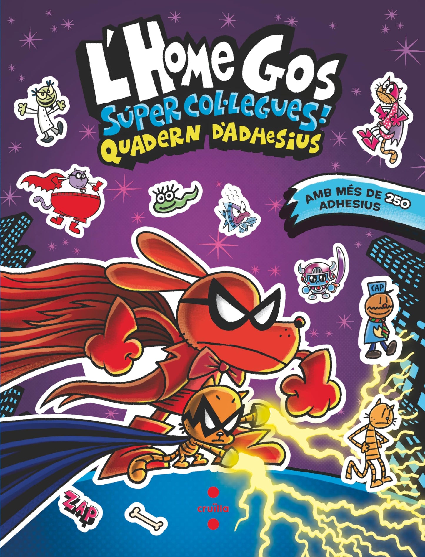 Libro: L'Home Gos. Súper col·legues. Quadern d'adhesius