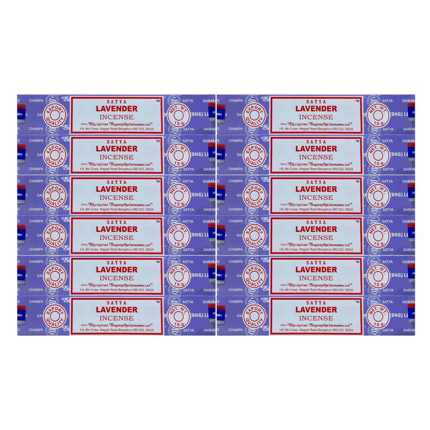 Libro: Satya Nag Champa Lavender Incense Sticks, 12 Count