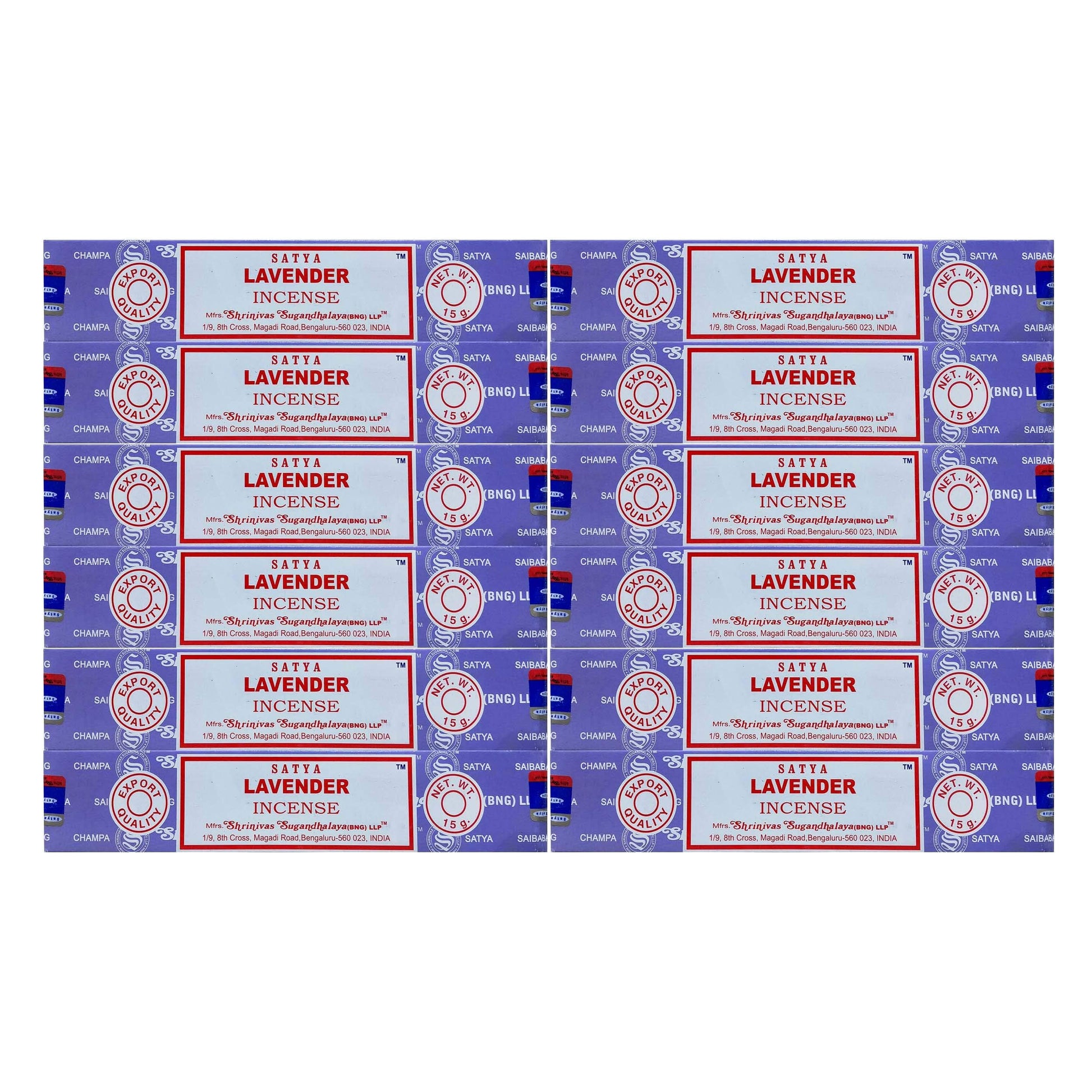 Libro: Satya Nag Champa Lavender Incense Sticks, 12 Count