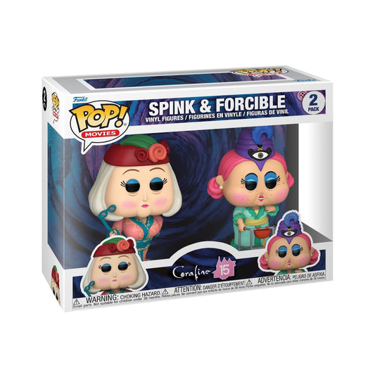 Funko Pop Movies: Coraline 15° Aniversario - Spink & Miss Forcible Pack de 2