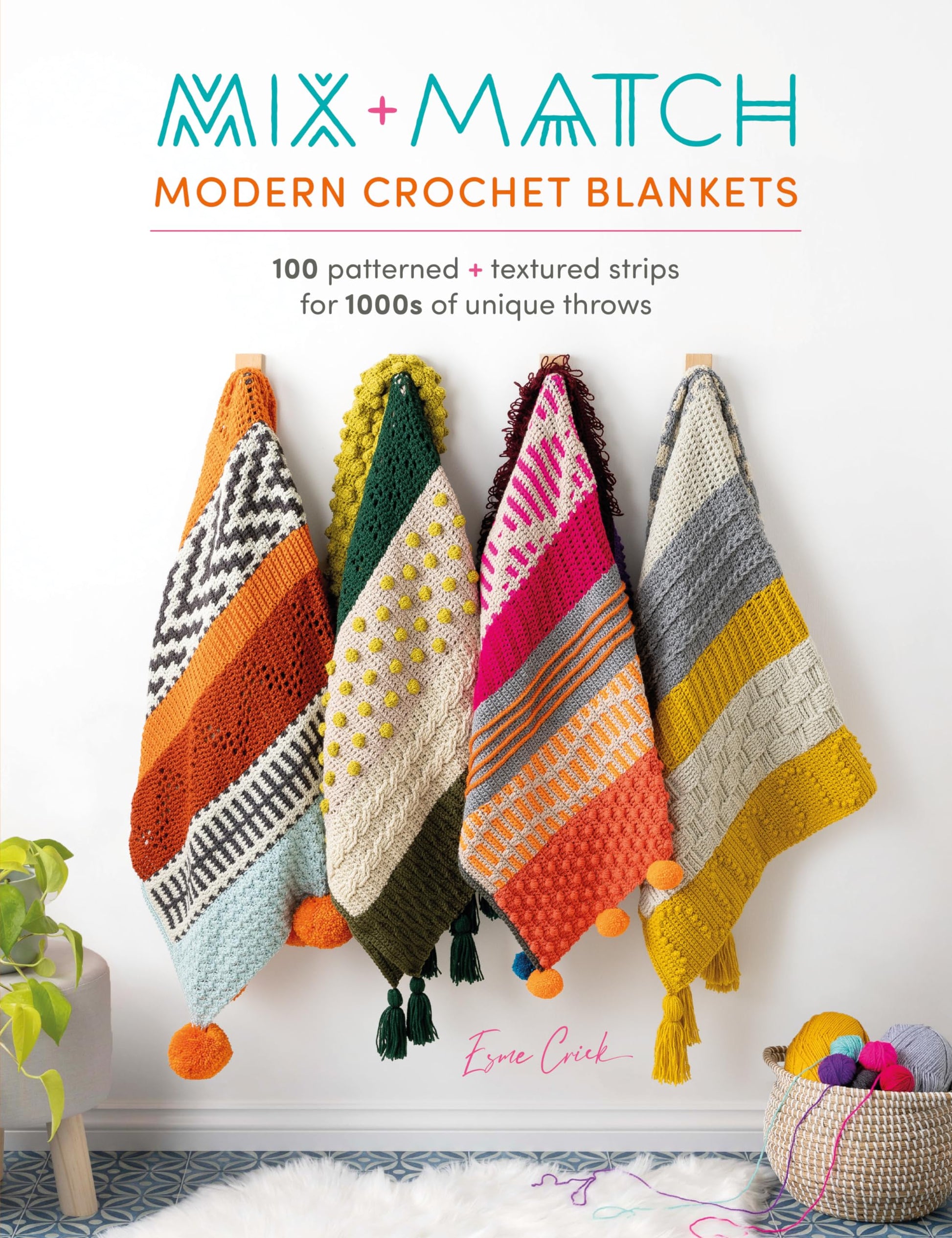 Libro: Mix and Match Modern Crochet Blankets: 100 patterned and textured stripes for 1000s of unique throws