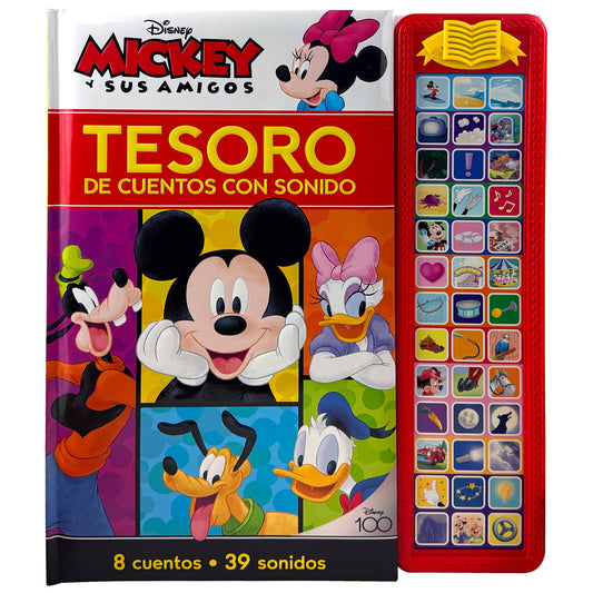 Disney: Mickey y sus Amigos - Tesoro de Cuentos con Sonidos - Libro con 39 Botones de Sonidos y 8 Cuentos de Mickey Mouse, Minnie Mouse, Donald Duck y más! - PI Kids (SD TREASURY)