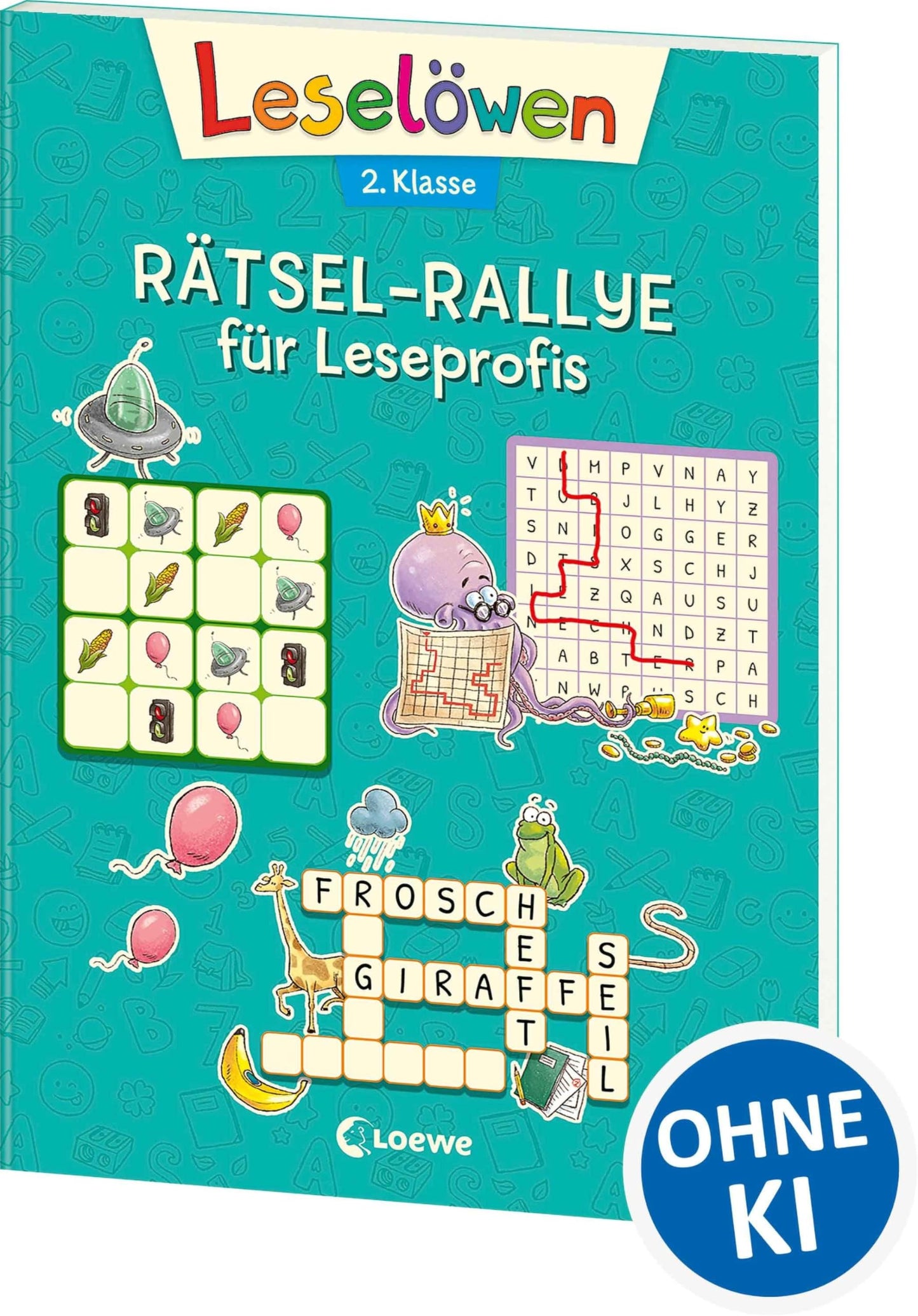 Libro: Leselöwen Rätsel-Rallye für Leseprofis - 2. Klasse (Türkis): Rätselbuch zum Lesenlernen für Kinder ab 7 Jahre